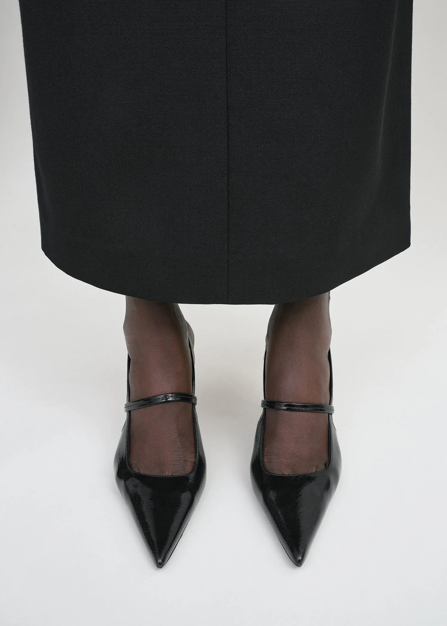 Naplack stiletto slingbacks black sold by Toteme product image thumbnail 2