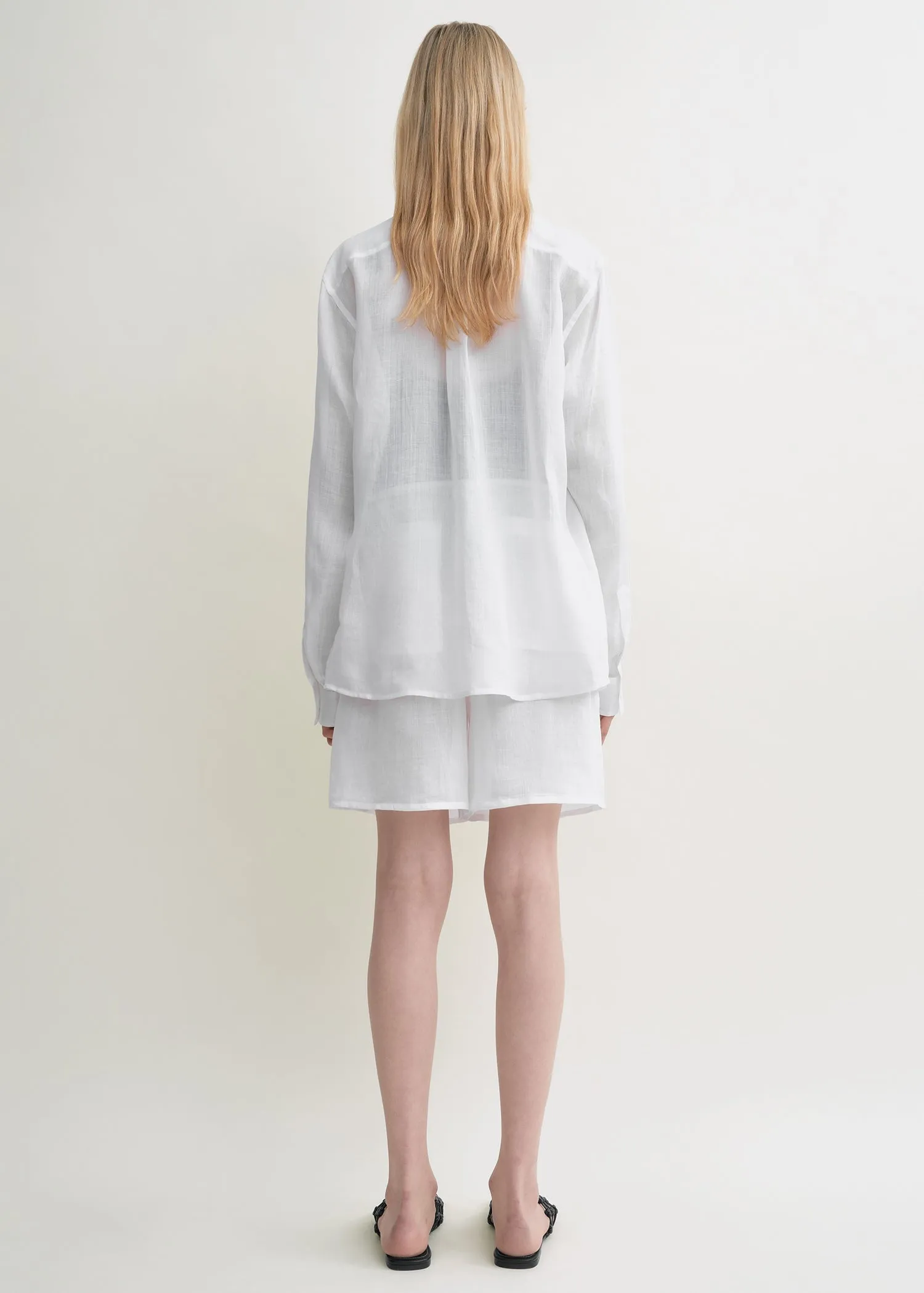 Double collar shirt white sold by Toteme product image thumbnail 3