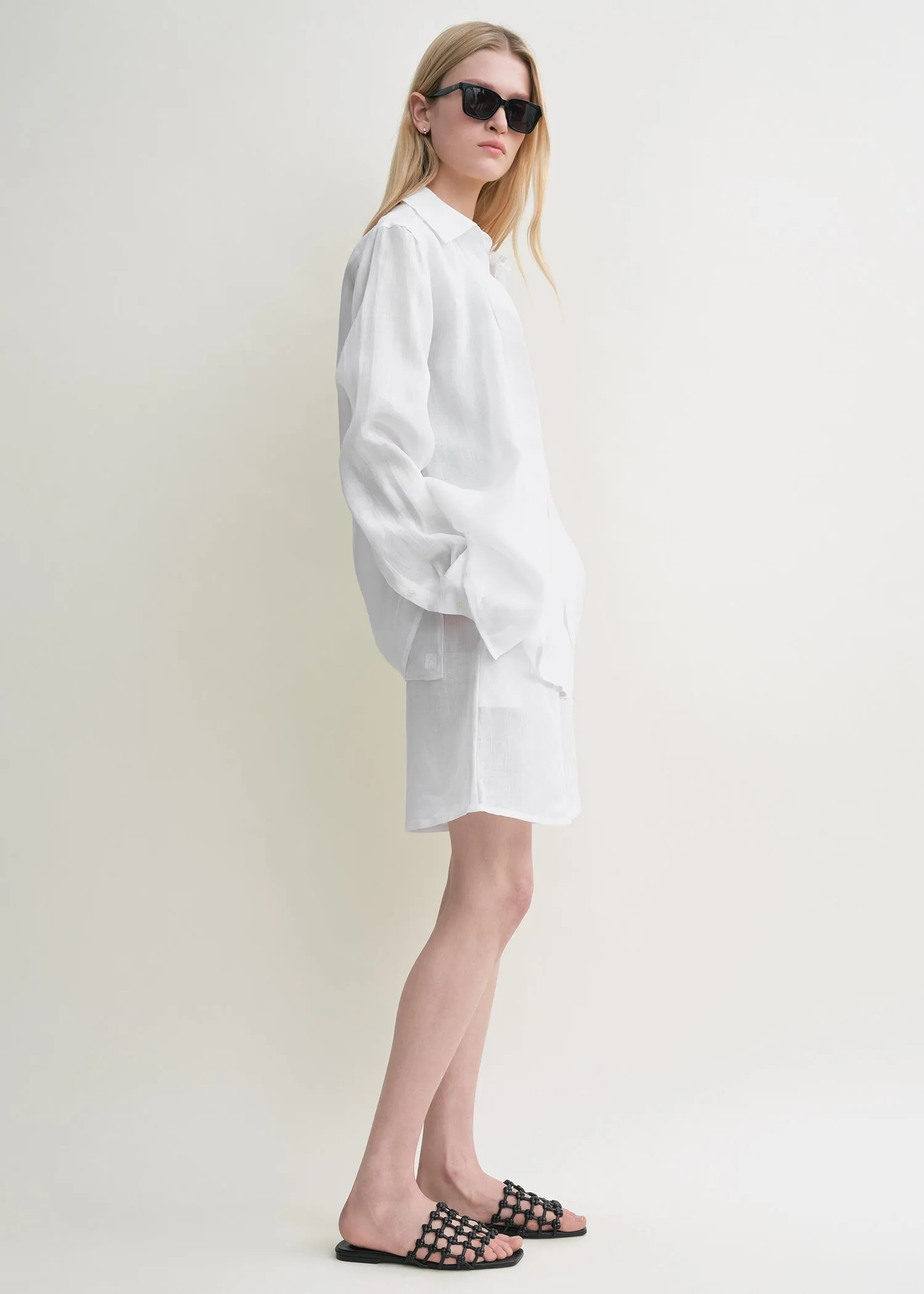 Double collar shirt white sold by Toteme product image thumbnail 2
