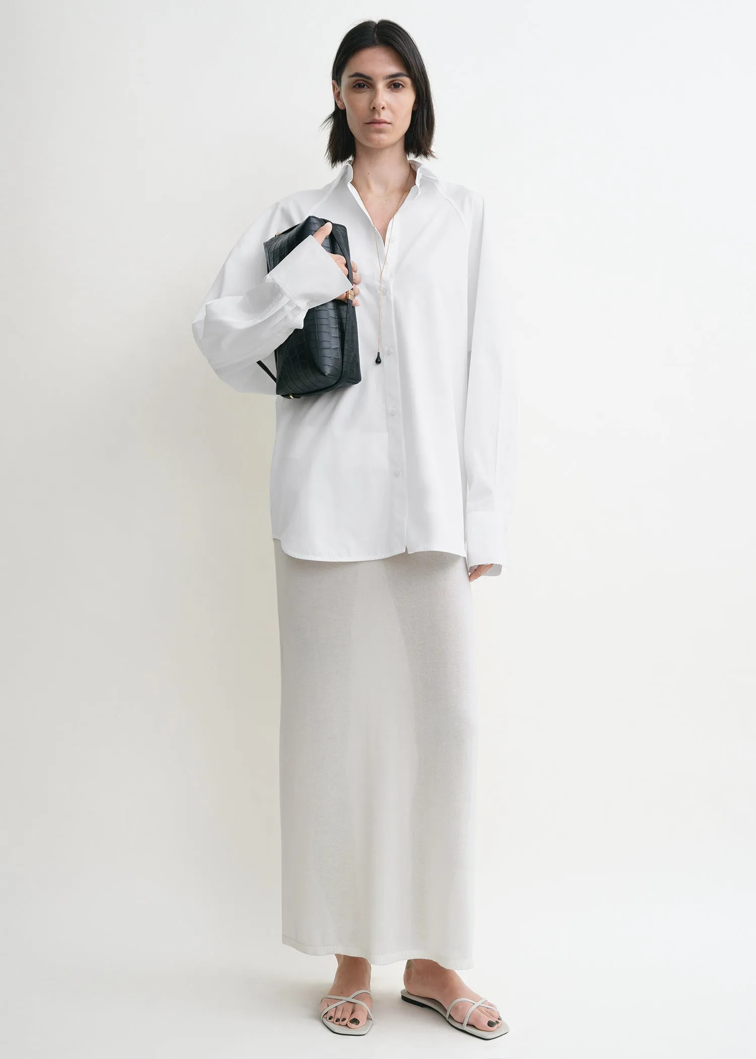 Raw raglan shirt white sold by Toteme