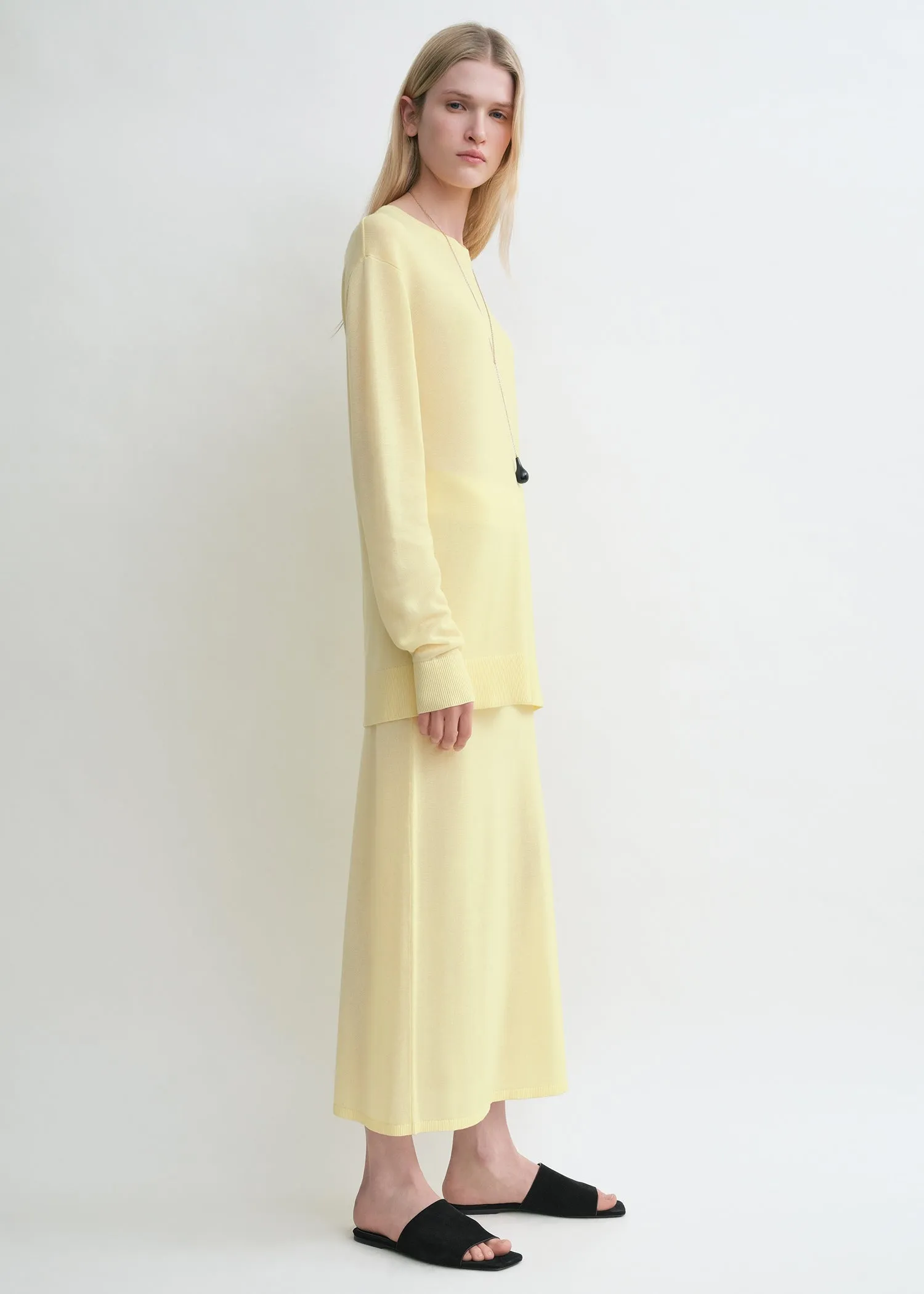 Long-sleeve tee knit straw sold by Toteme product image thumbnail 2