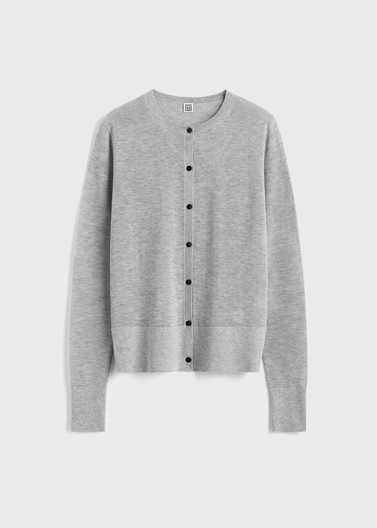 Fine knit cardigan grey sold by Toteme product image thumbnail 5