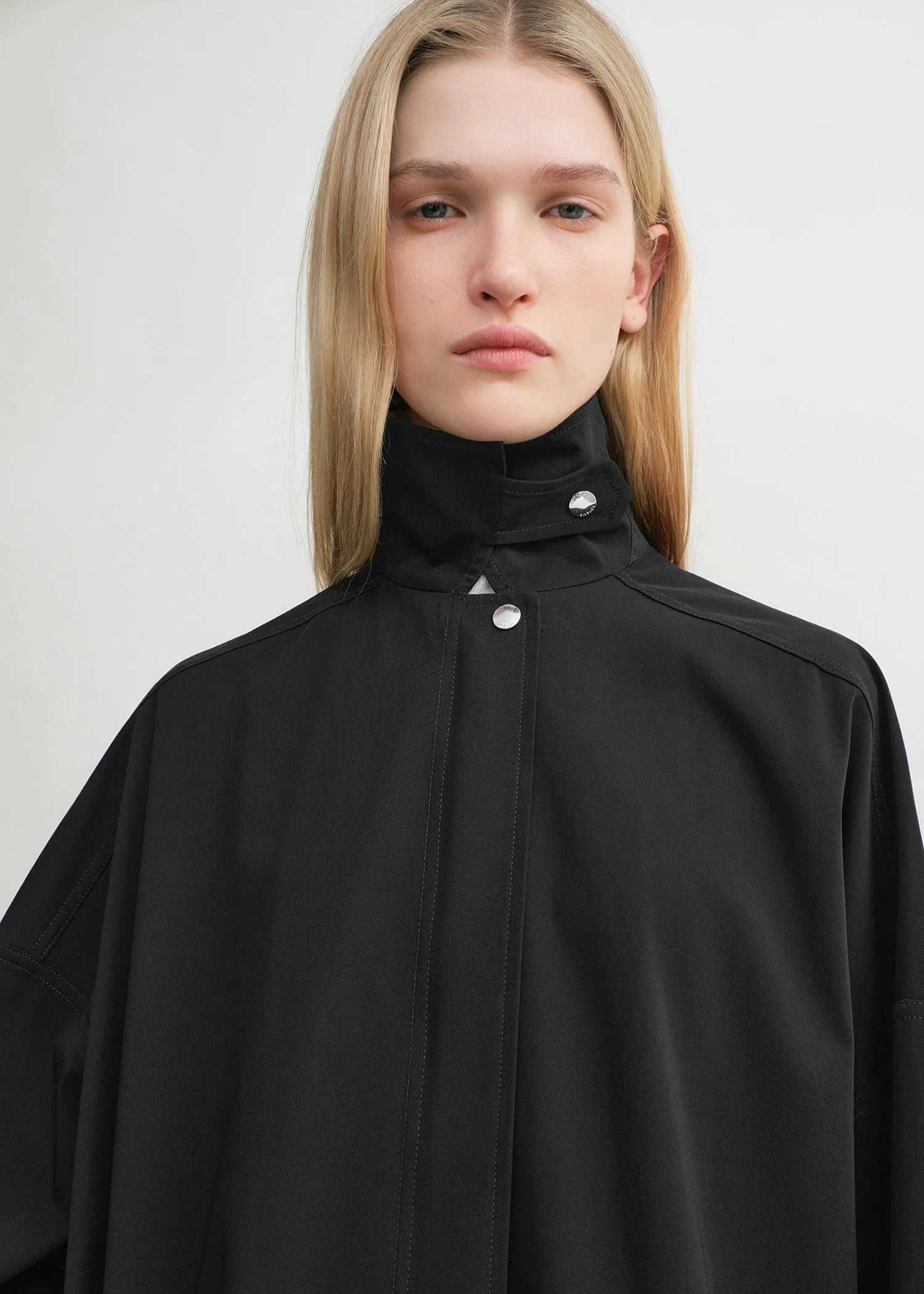 Oversized trench jacket black sold by Toteme product image thumbnail 4