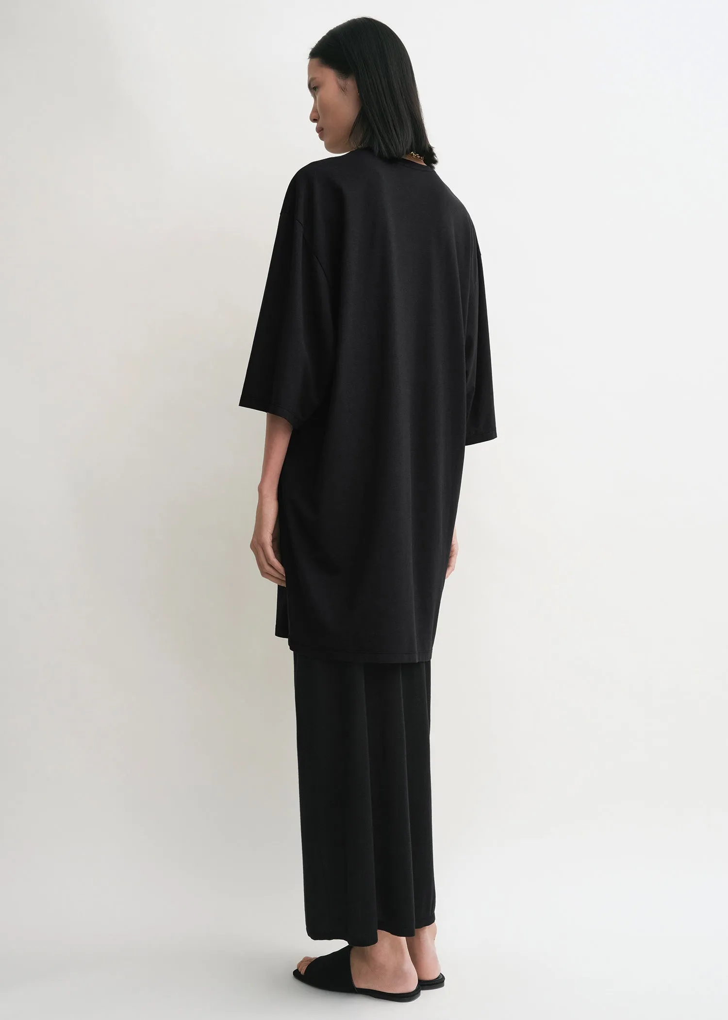 Relaxed tee dress black sold by Toteme product image thumbnail 3