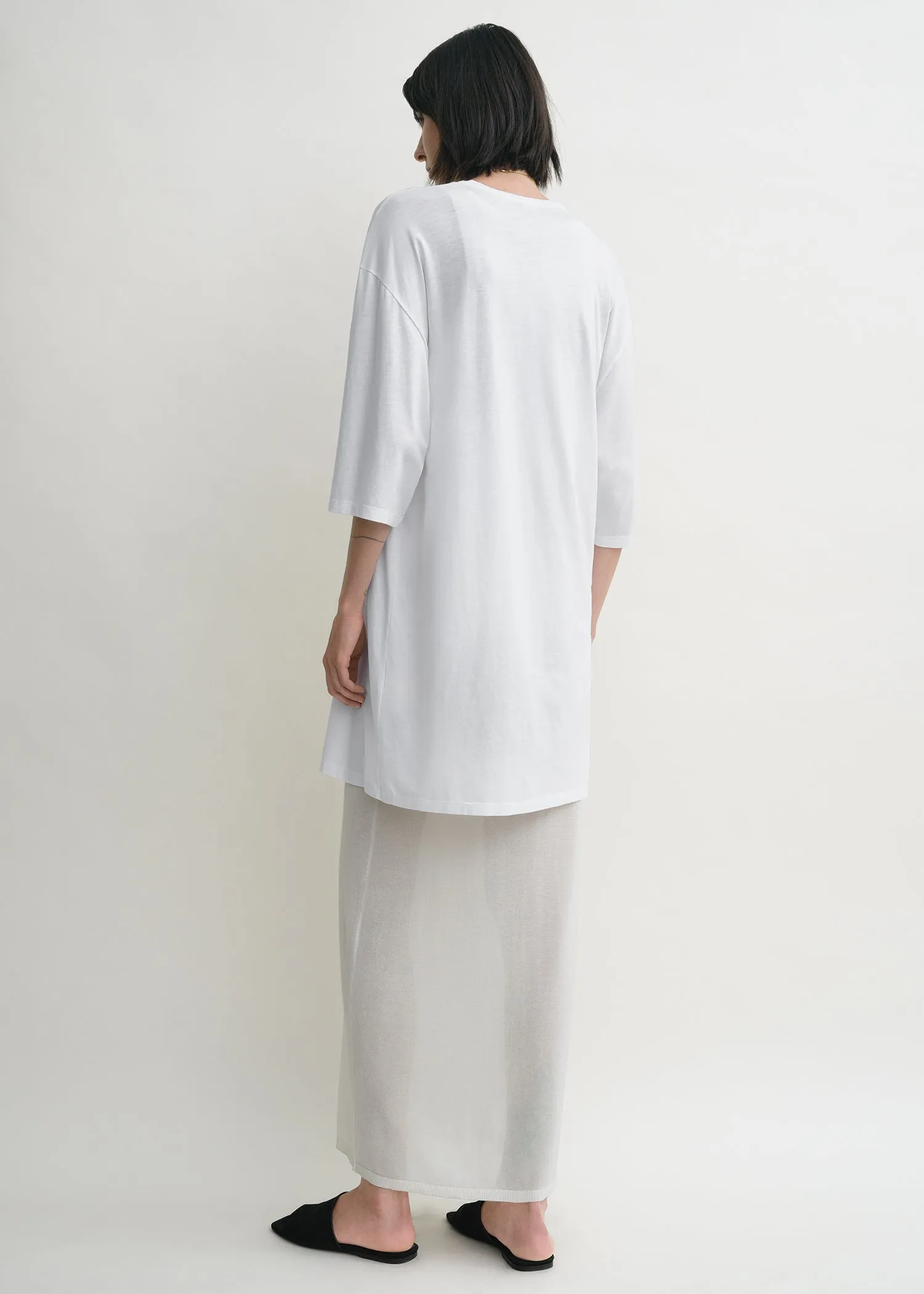 Relaxed tee dress white sold by Toteme product image thumbnail 3