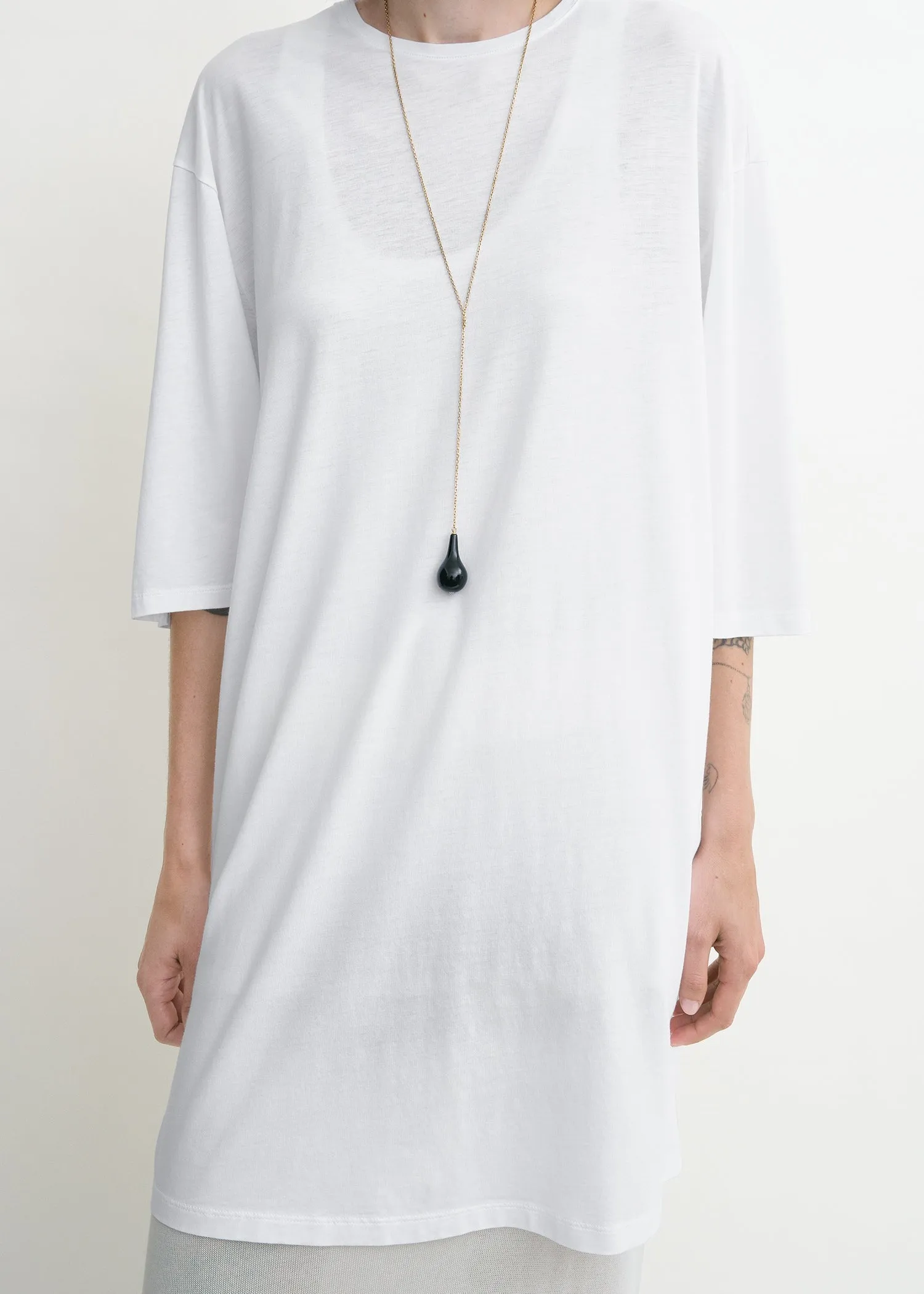 Relaxed tee dress white sold by Toteme product image thumbnail 4