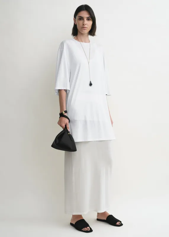 Relaxed tee dress white sold by Toteme