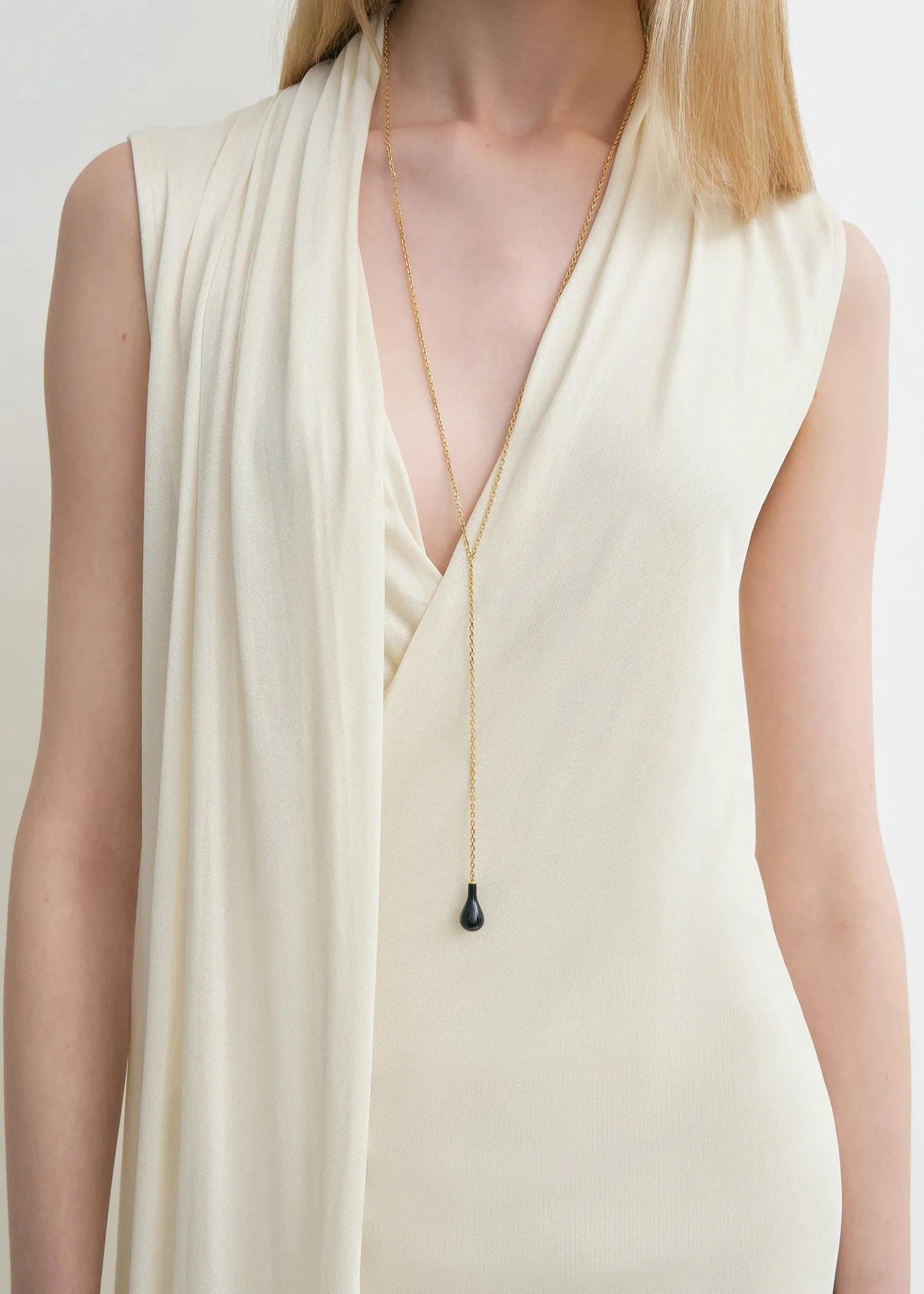 Overlapped scarf dress ecru sold by Toteme product image thumbnail 4