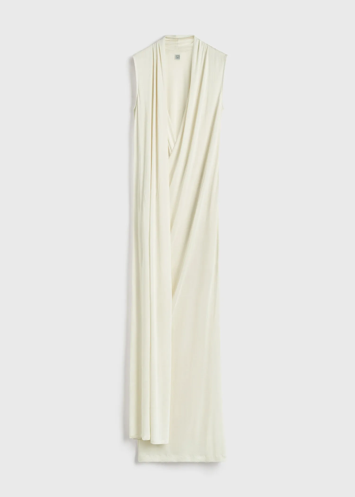 Overlapped scarf dress ecru sold by Toteme product image thumbnail 5