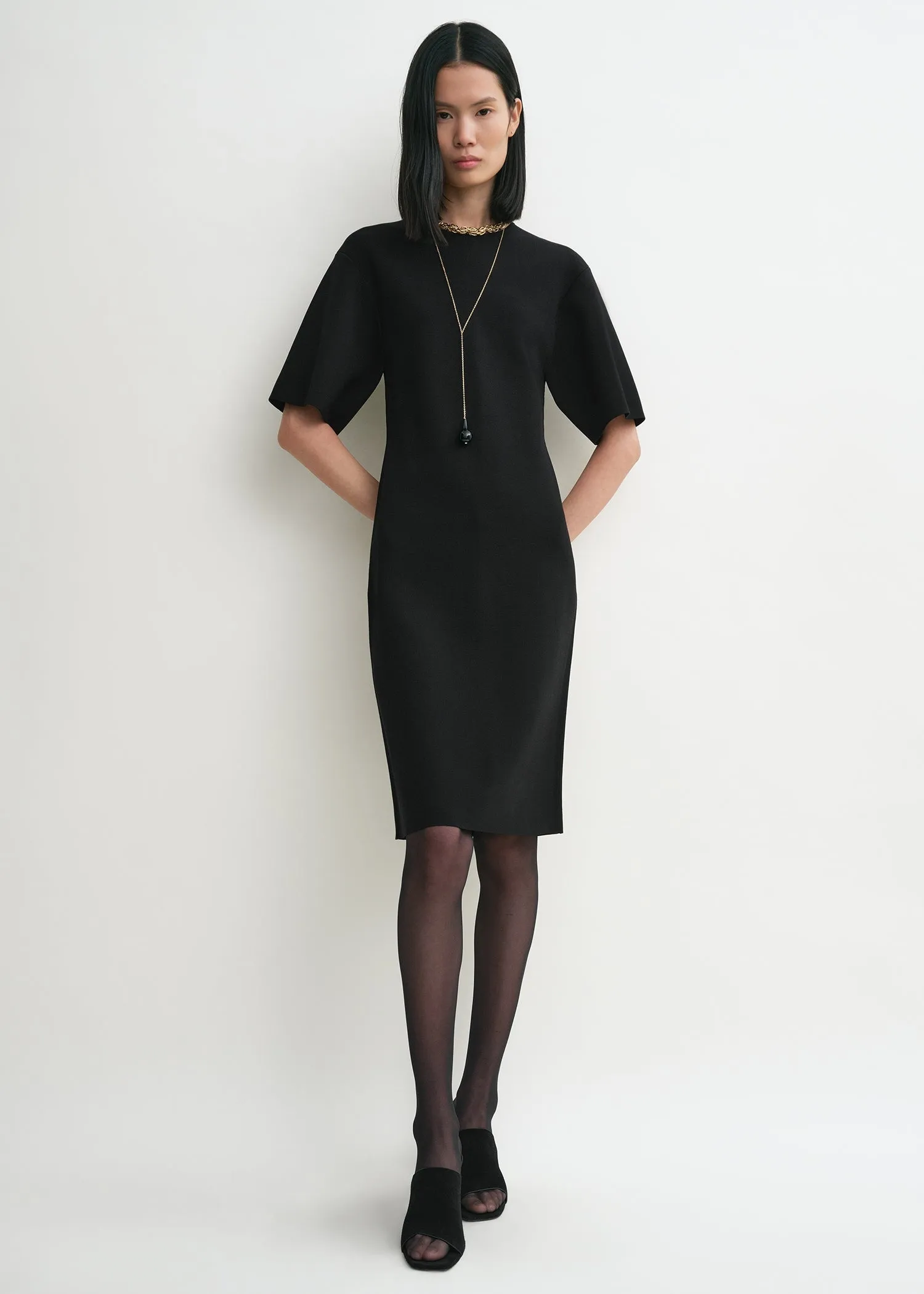 Tee knit dress black sold by Toteme product image thumbnail 2