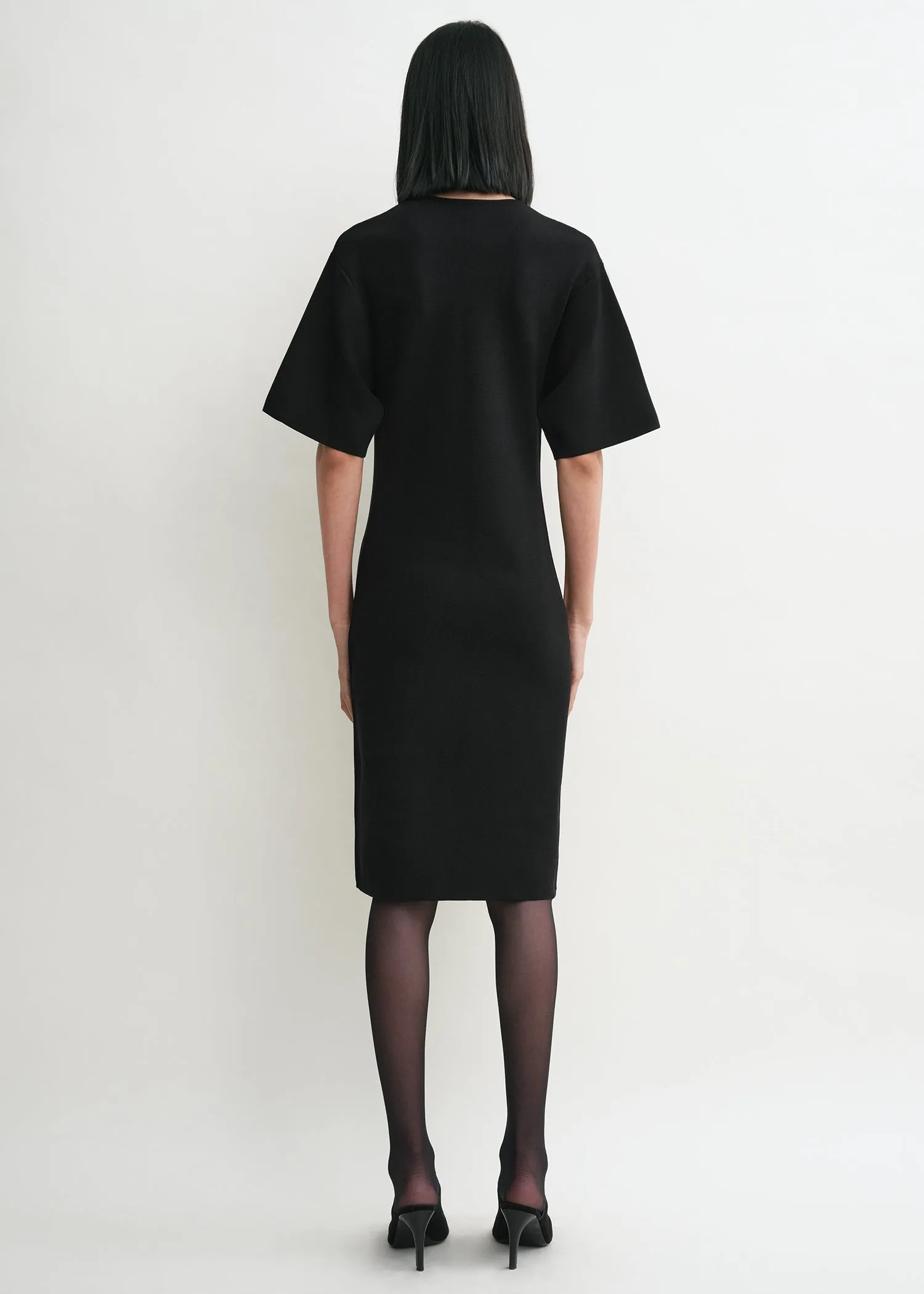 Tee knit dress black sold by Toteme product image thumbnail 3