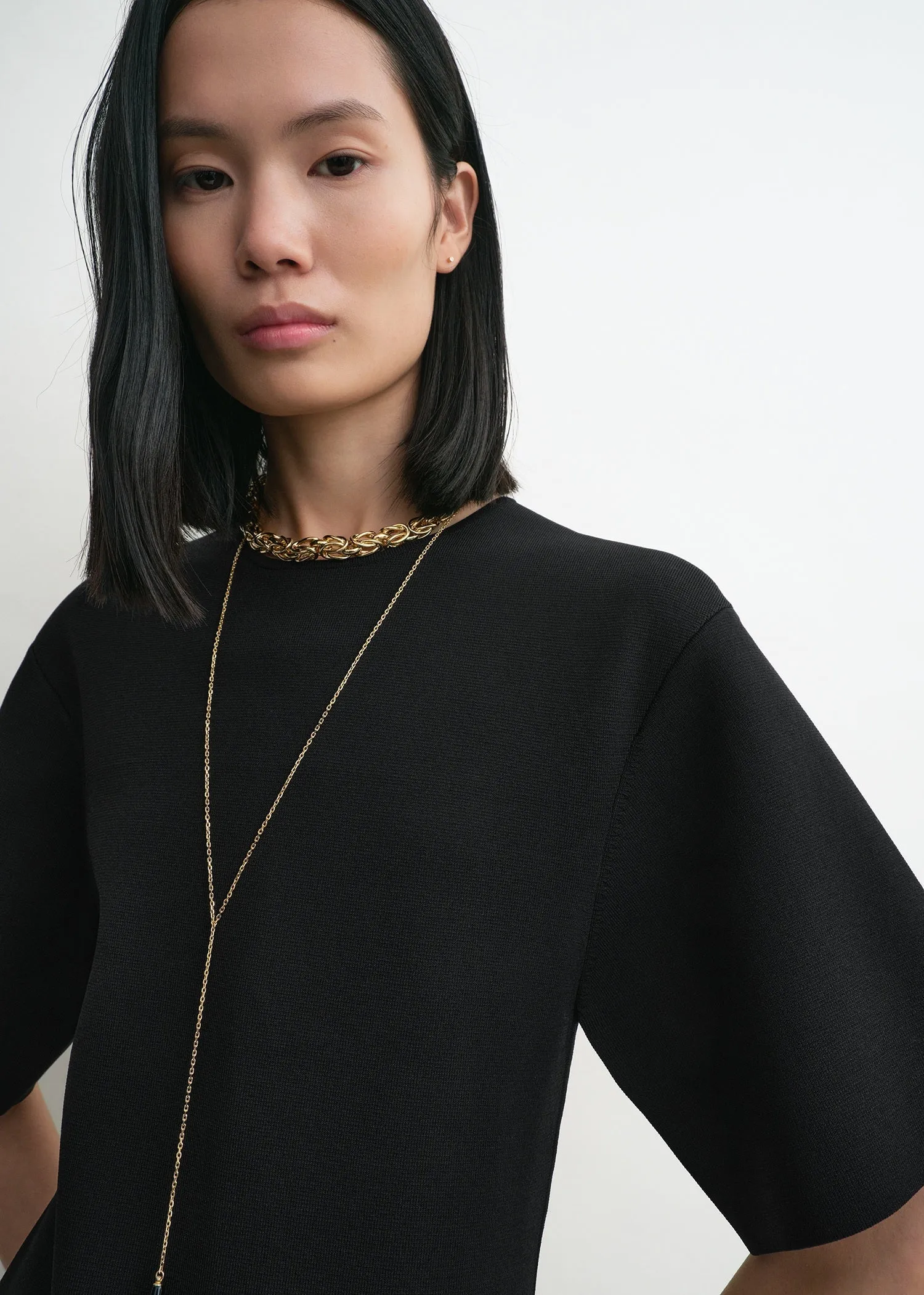 Tee knit dress black sold by Toteme product image thumbnail 4