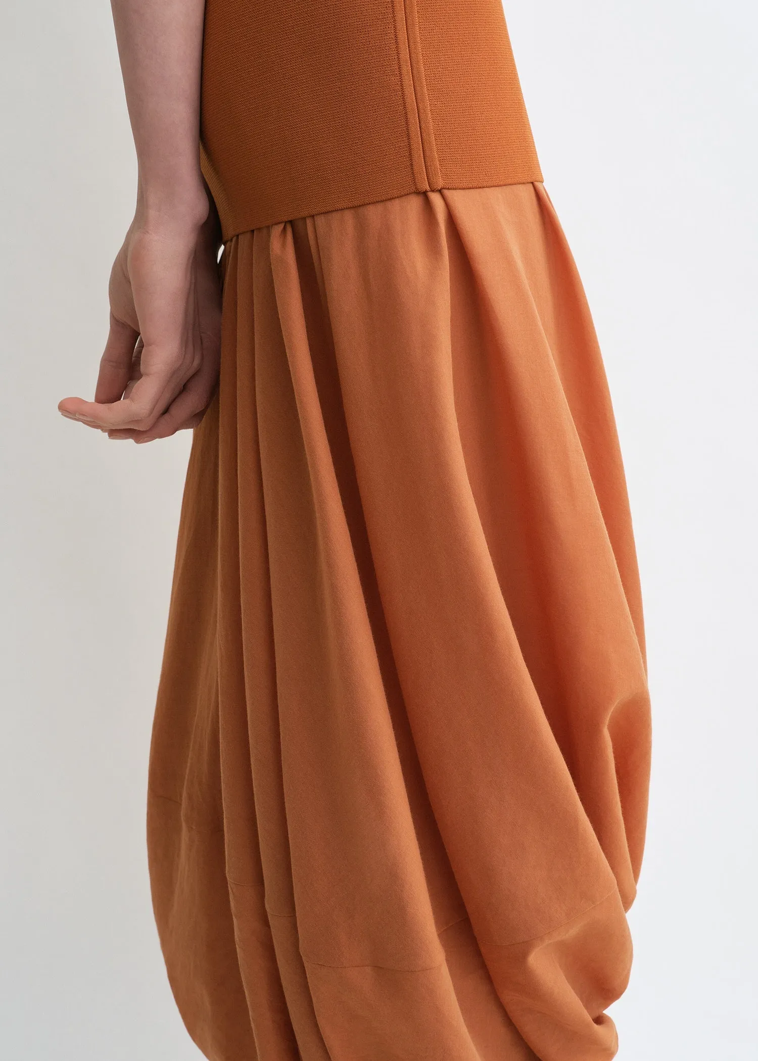 Cocoon tank dress terracotta sold by Toteme product image thumbnail 4