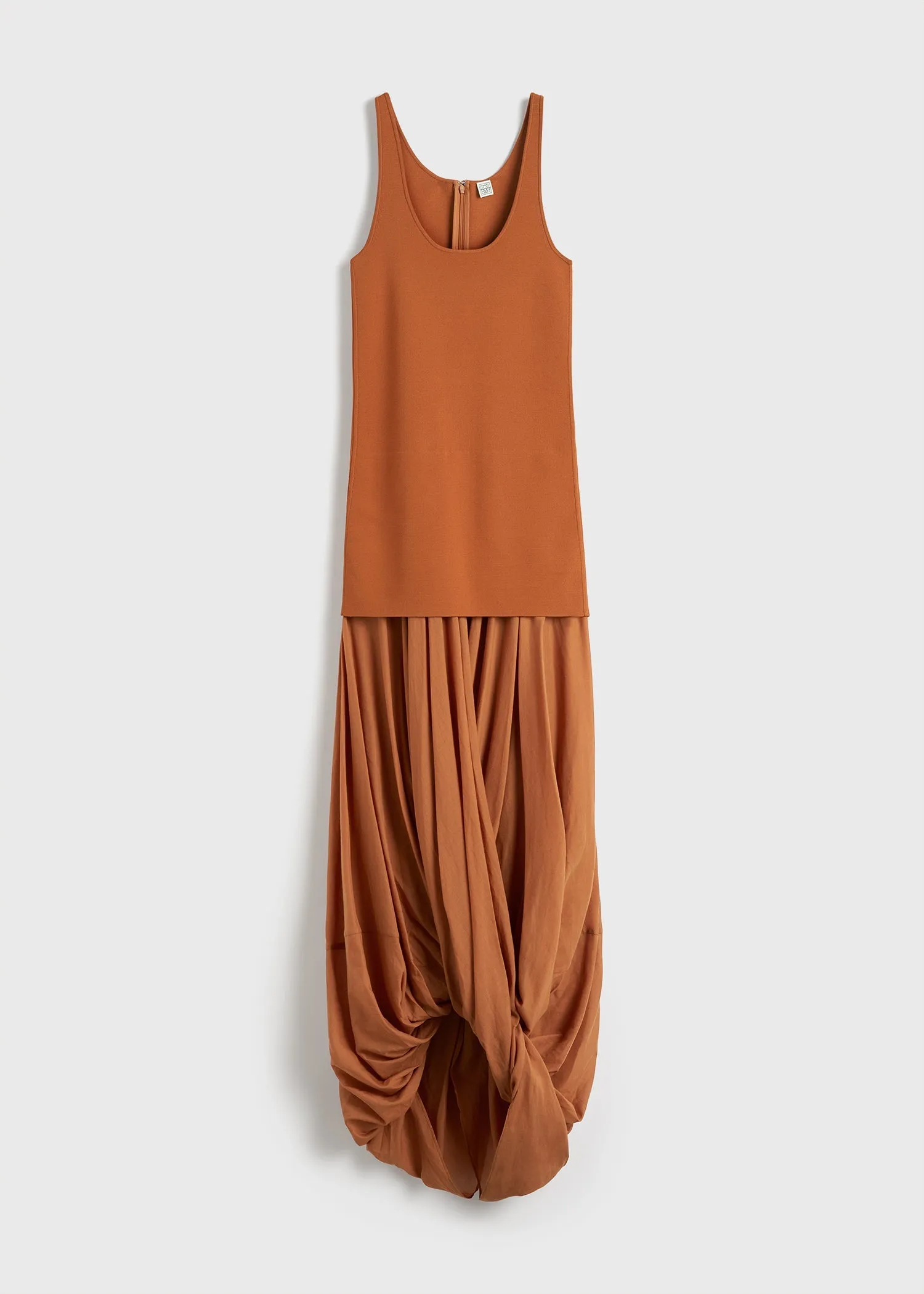 Cocoon tank dress terracotta sold by Toteme product image thumbnail 5