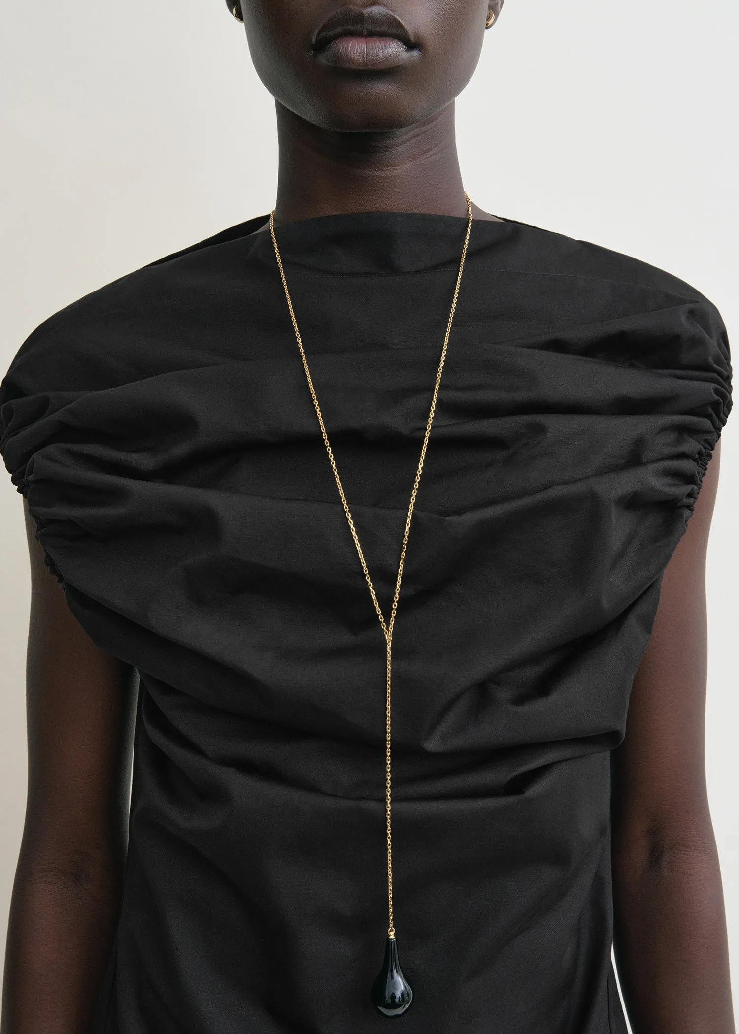 Gathered top black sold by Toteme product image thumbnail 4