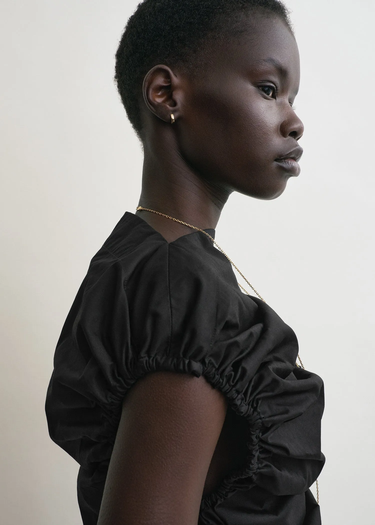 Gathered top black sold by Toteme product image thumbnail 5