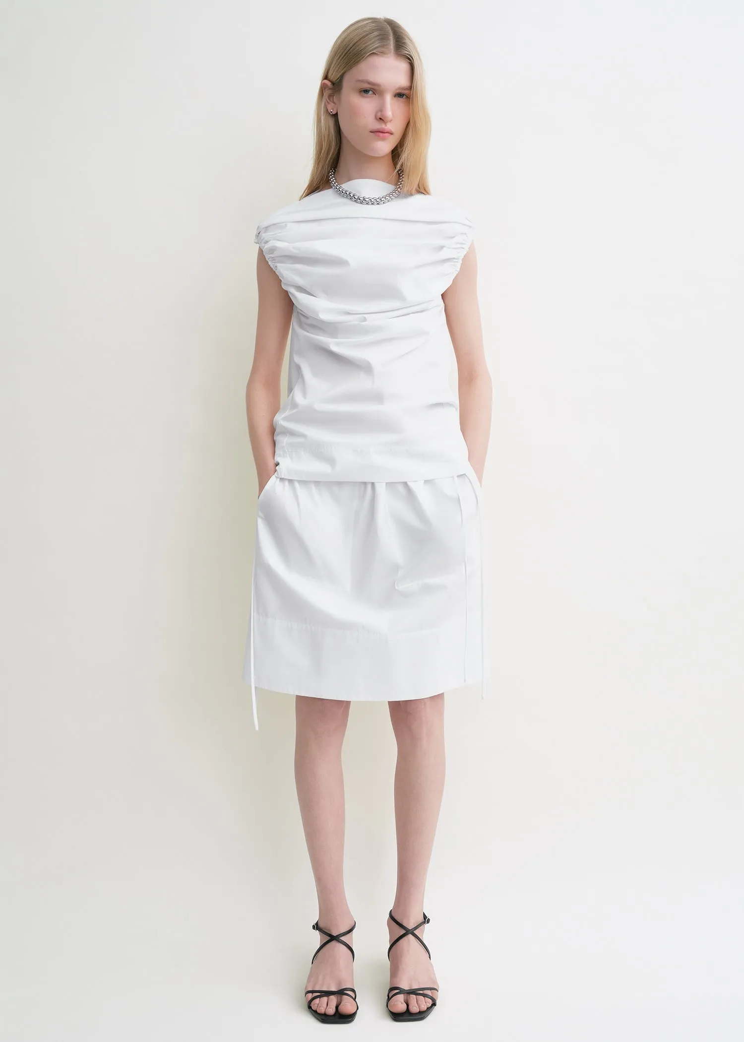 Gathered top white sold by Toteme product image thumbnail 2