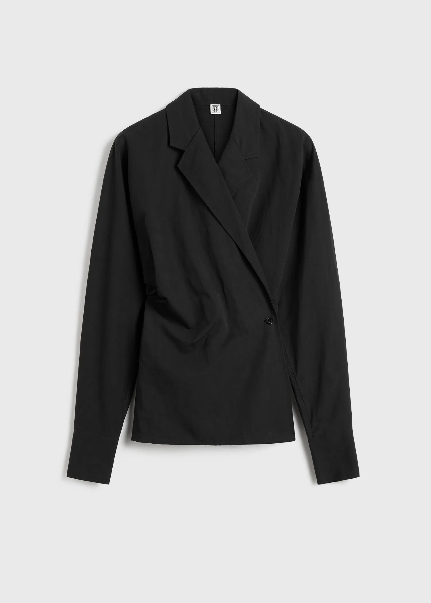 Wrap blouse black sold by Toteme product image thumbnail 5