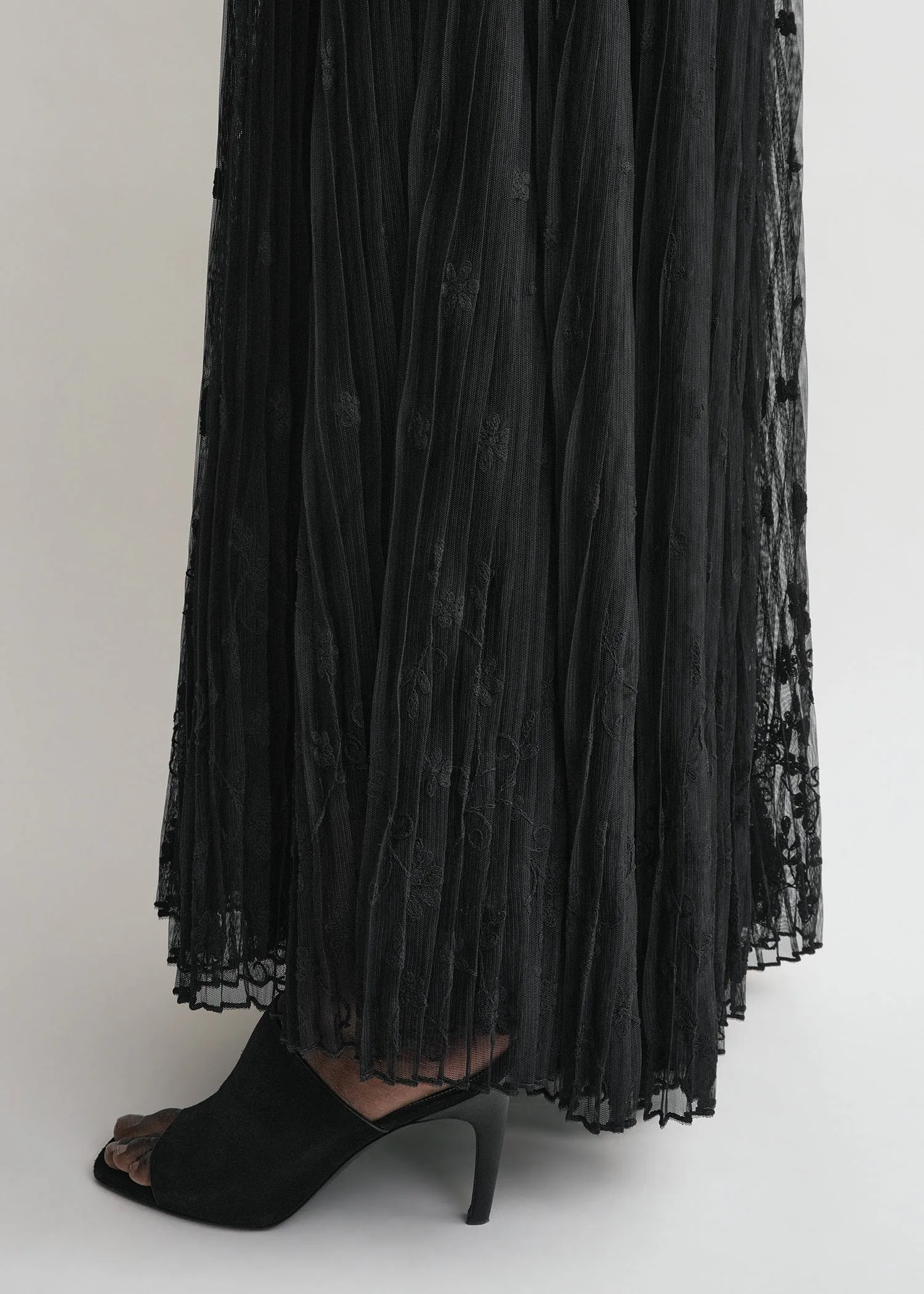 Floral tulle dress black sold by Toteme product image thumbnail 5