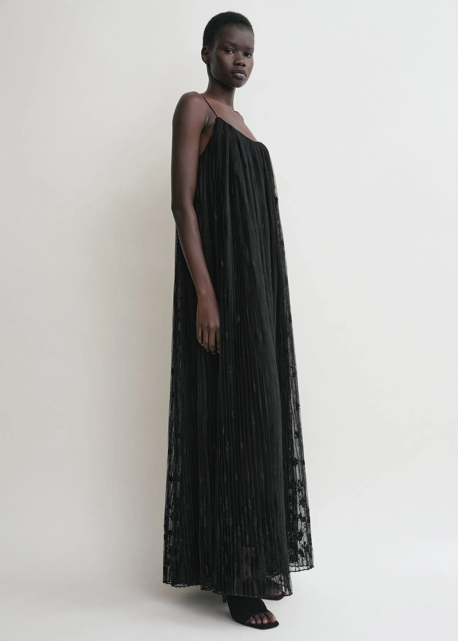 Floral tulle dress black sold by Toteme product image thumbnail 2