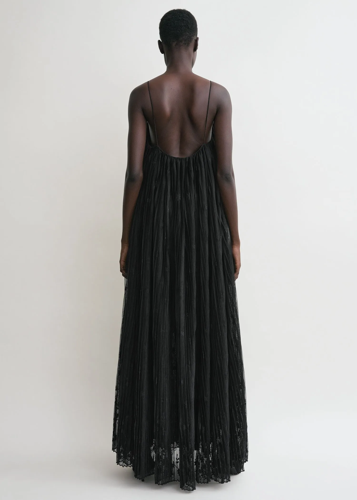 Floral tulle dress black sold by Toteme product image thumbnail 3