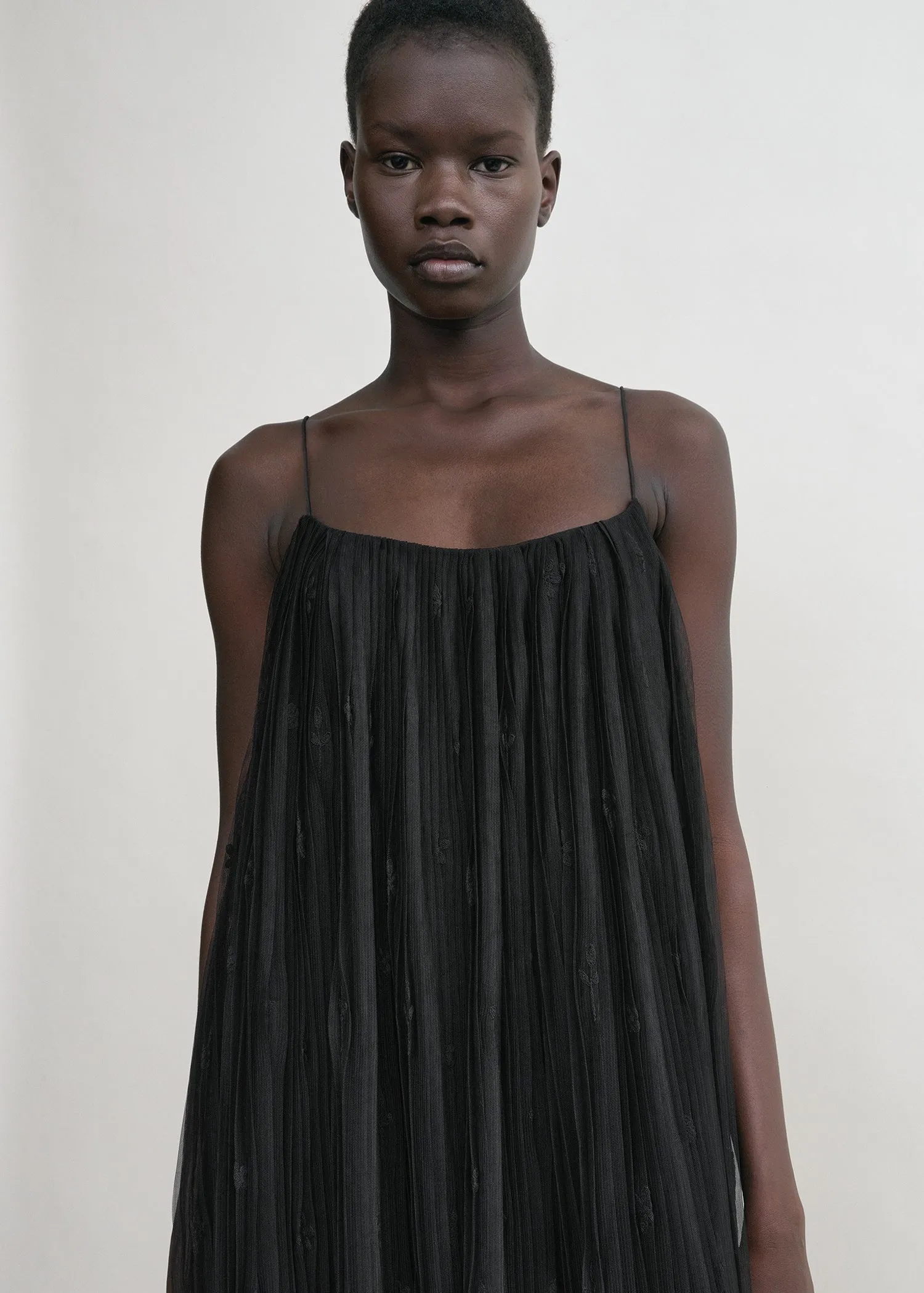 Floral tulle dress black sold by Toteme product image thumbnail 4