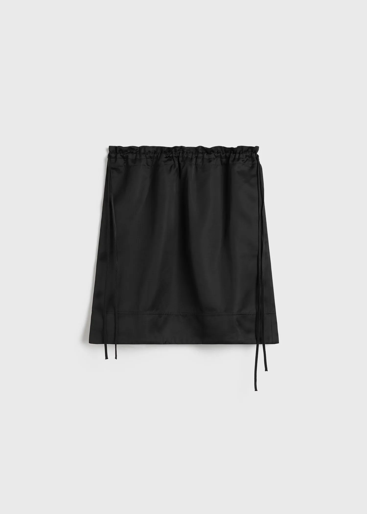 Drawstring satin mini skirt black sold by Toteme product image thumbnail 5