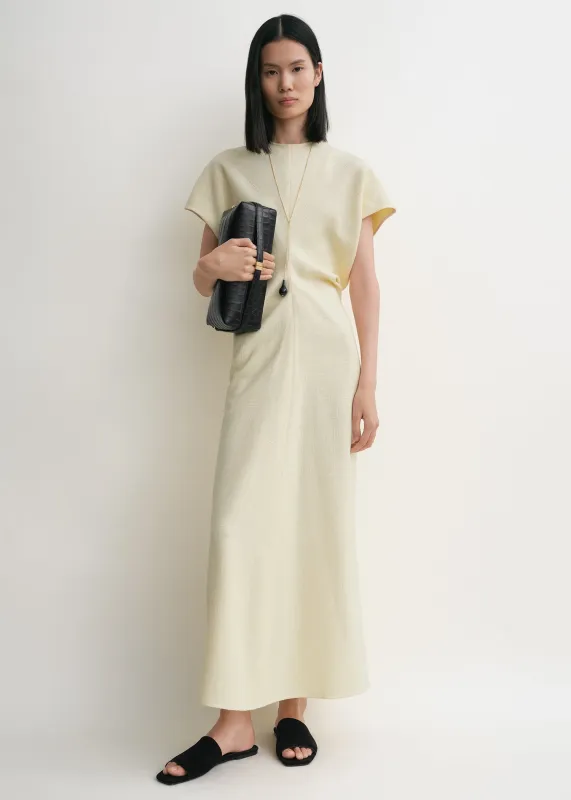 Slouch waist basketweave dress straw made by Toteme