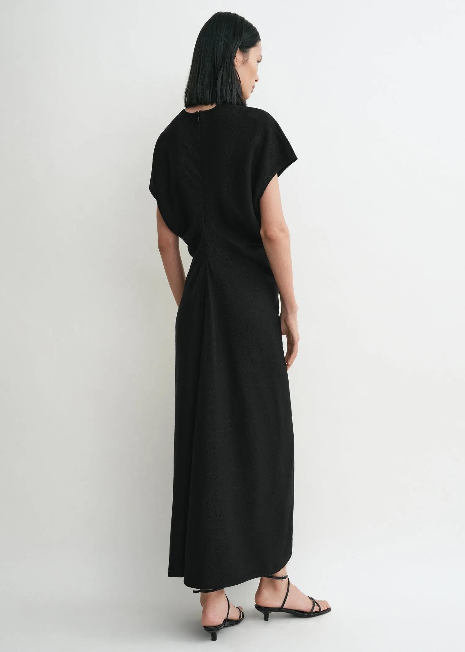 Slouch waist basketweave dress black sold by Toteme product image thumbnail 3