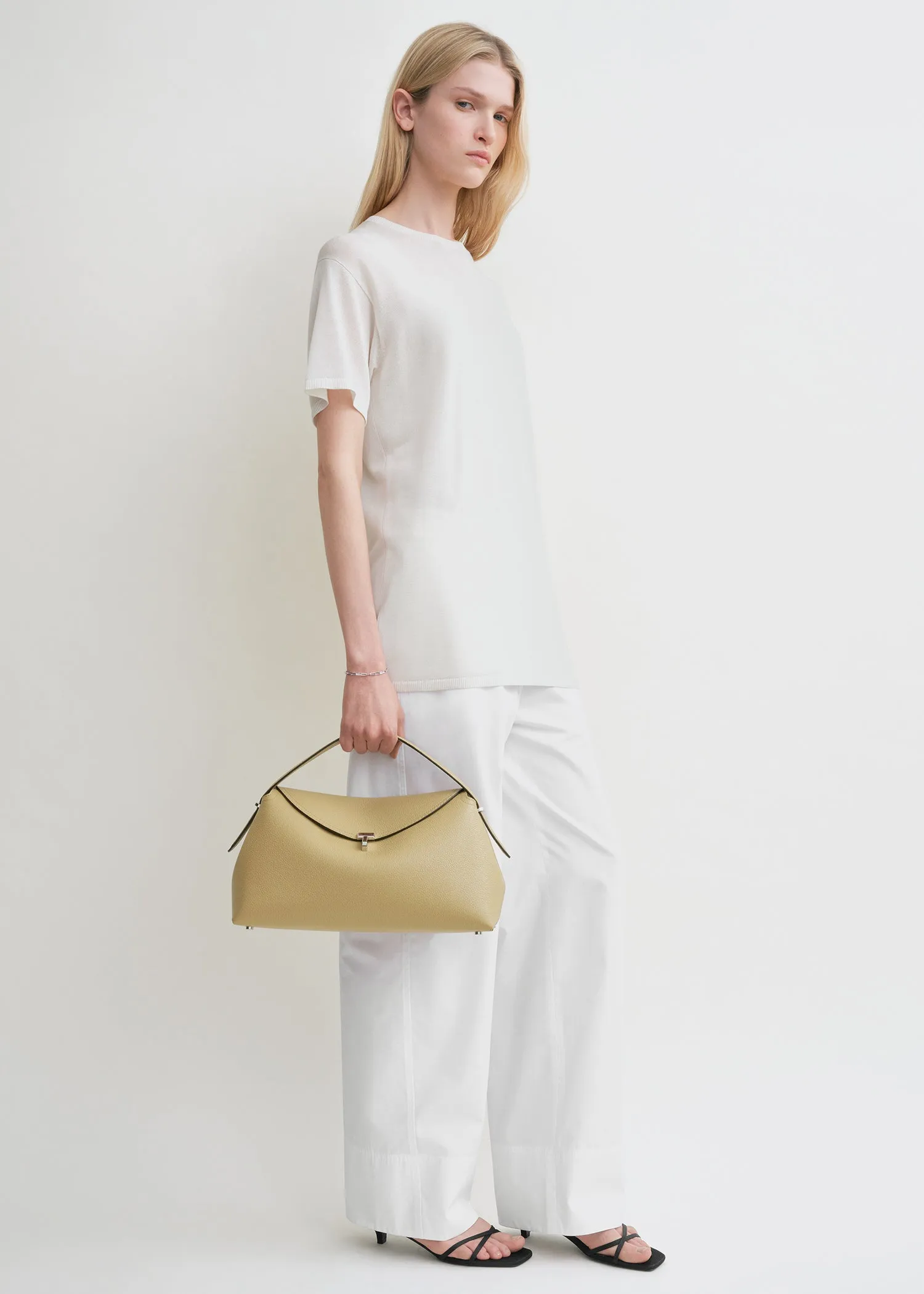 T-lock grained-leather top handle desert sold by Toteme product image thumbnail 2