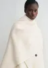 Maxi wool triangle scarf winter white sold by Toteme