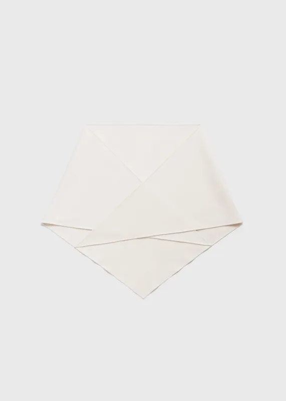 Maxi wool triangle scarf winter white sold by Toteme