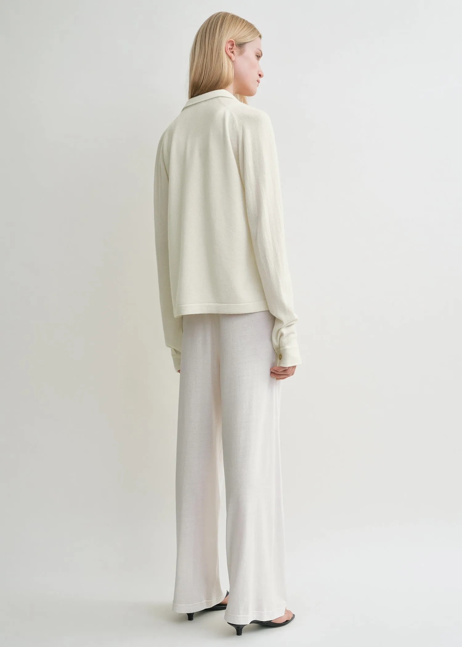 Raglan-sleeve cashmere cardigan white sold by Toteme product image thumbnail 3