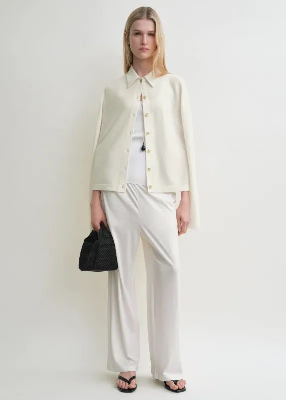 Raglan-sleeve cashmere cardigan white sold by Toteme