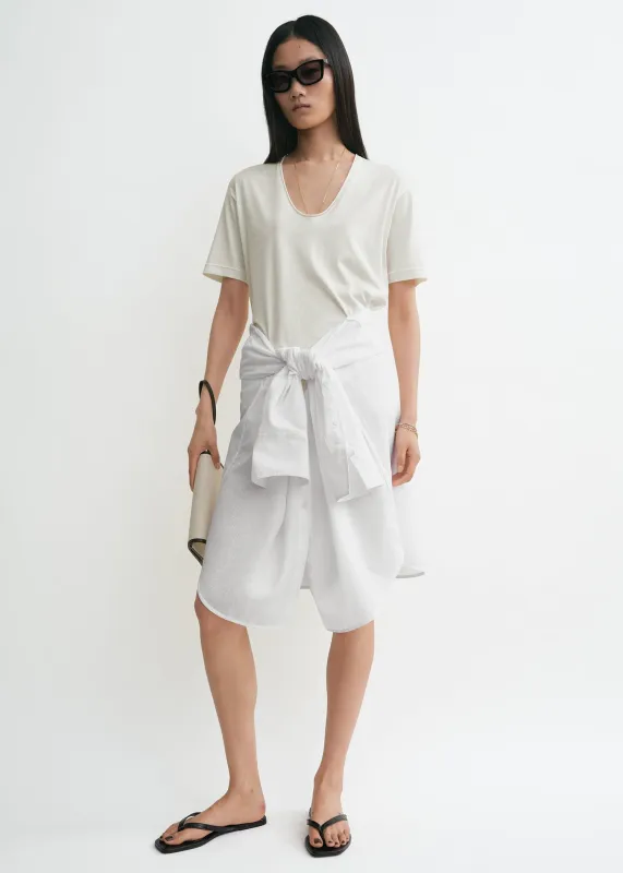 Cotton silk tee off-white sold by Toteme