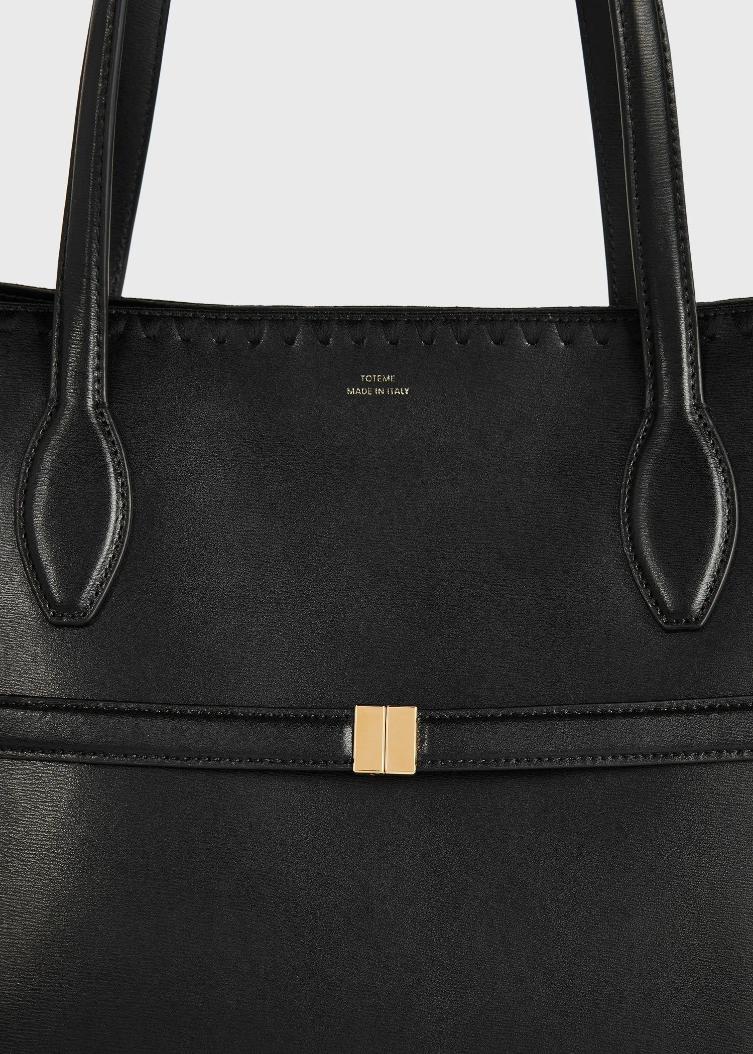 Embroidered leather lounge tote black sold by Toteme product image thumbnail 5