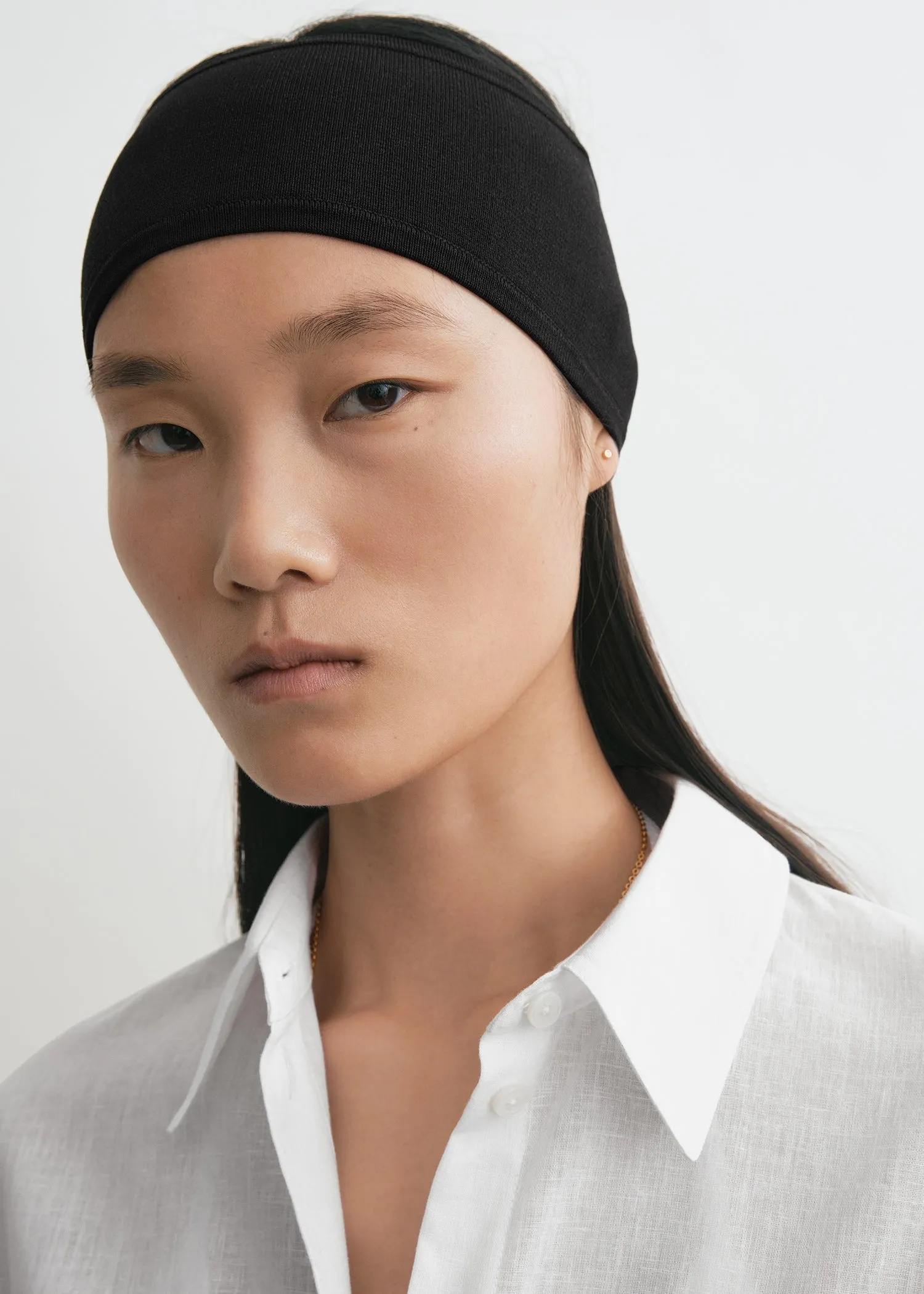 Compact knit headband black sold by Toteme product image thumbnail 2