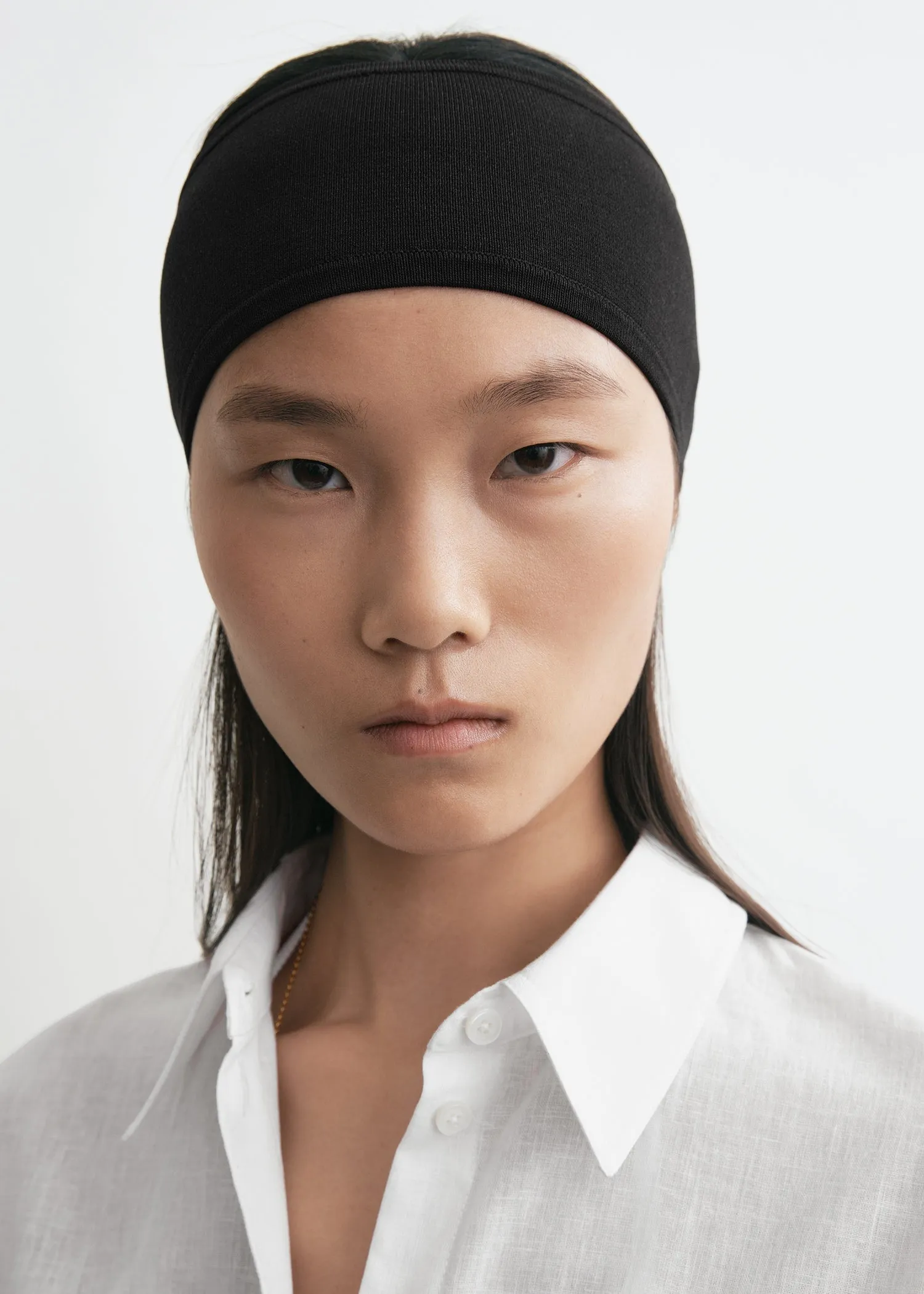 Compact knit headband black sold by Toteme product image thumbnail 3