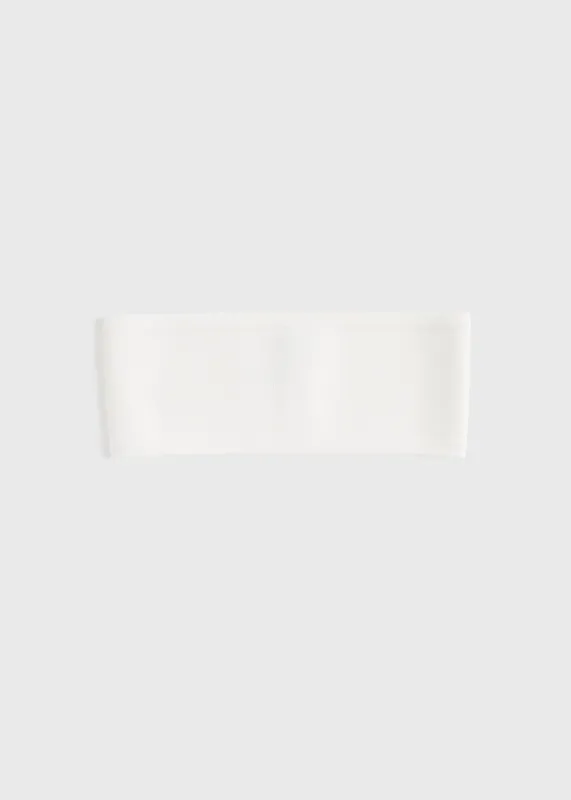 Compact knit headband white made by Toteme