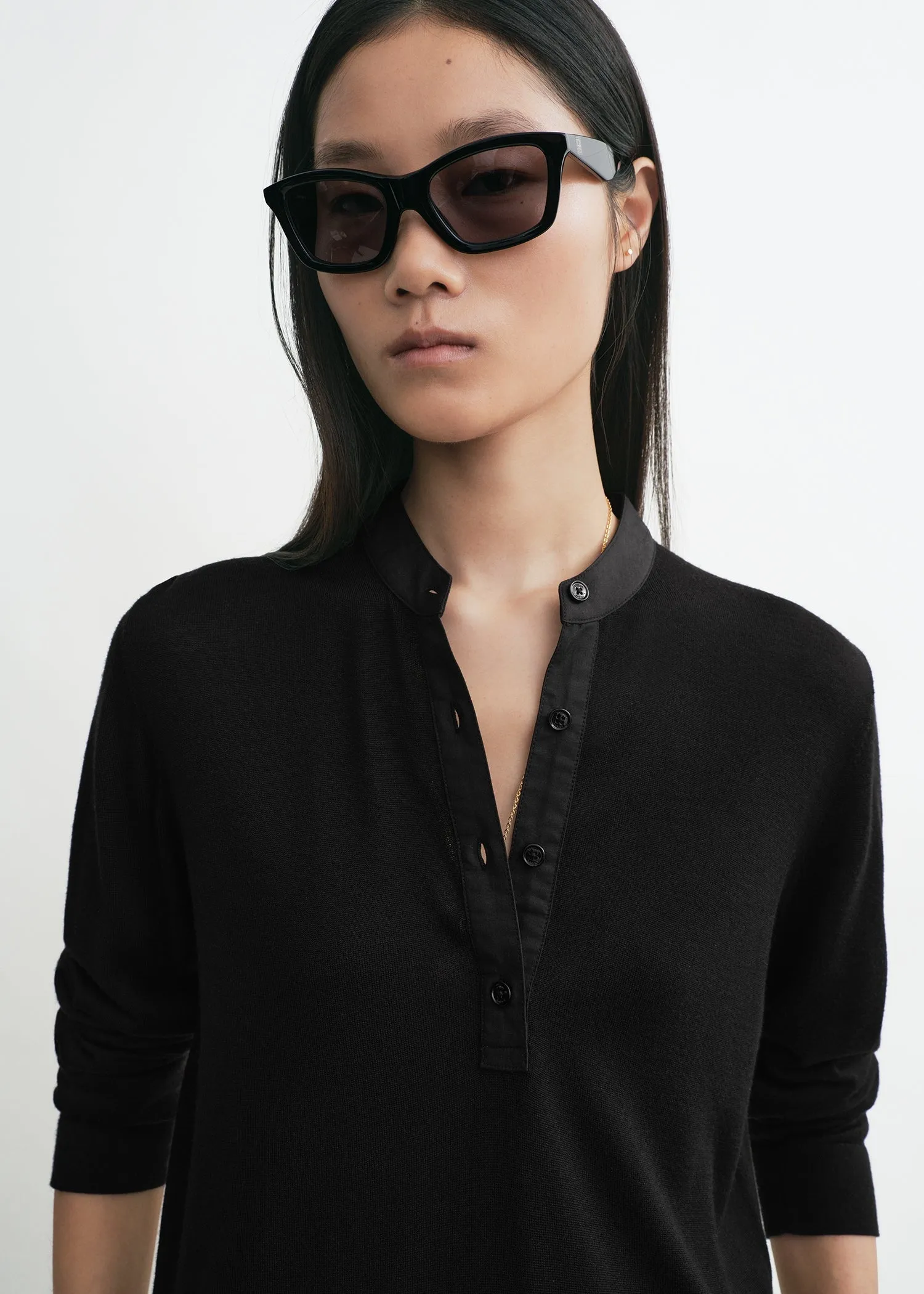 Wool silk knit black sold by Toteme product image thumbnail 4