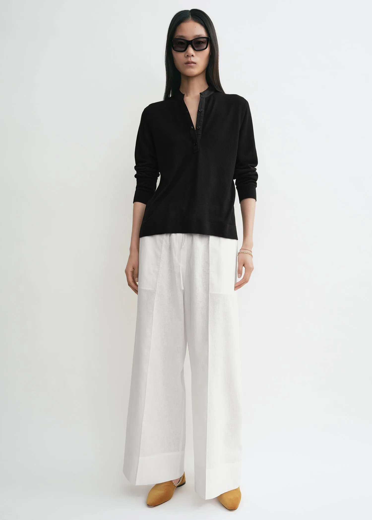 Wool silk knit black sold by Toteme