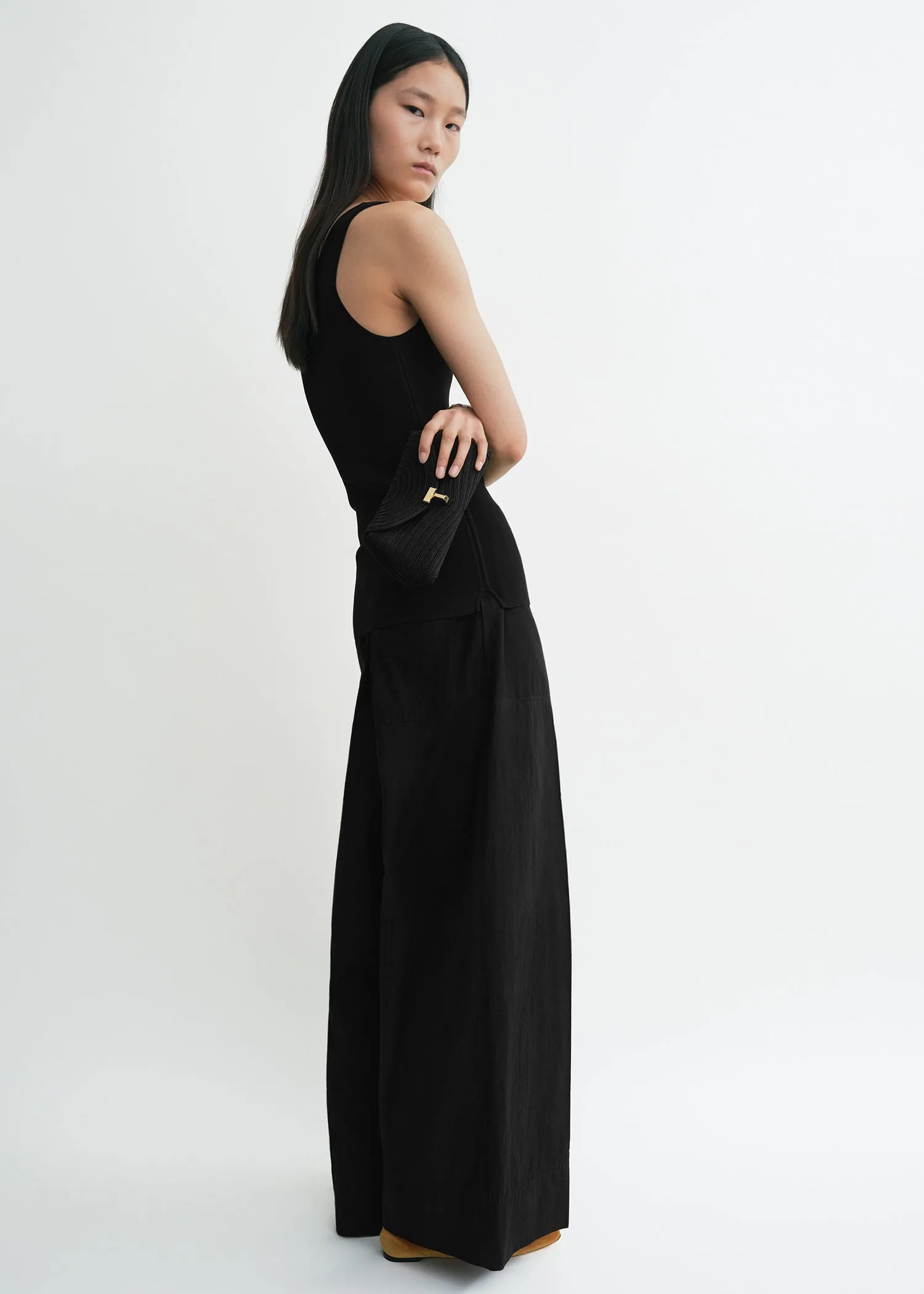 Wide summer trousers black sold by Toteme product image thumbnail 2