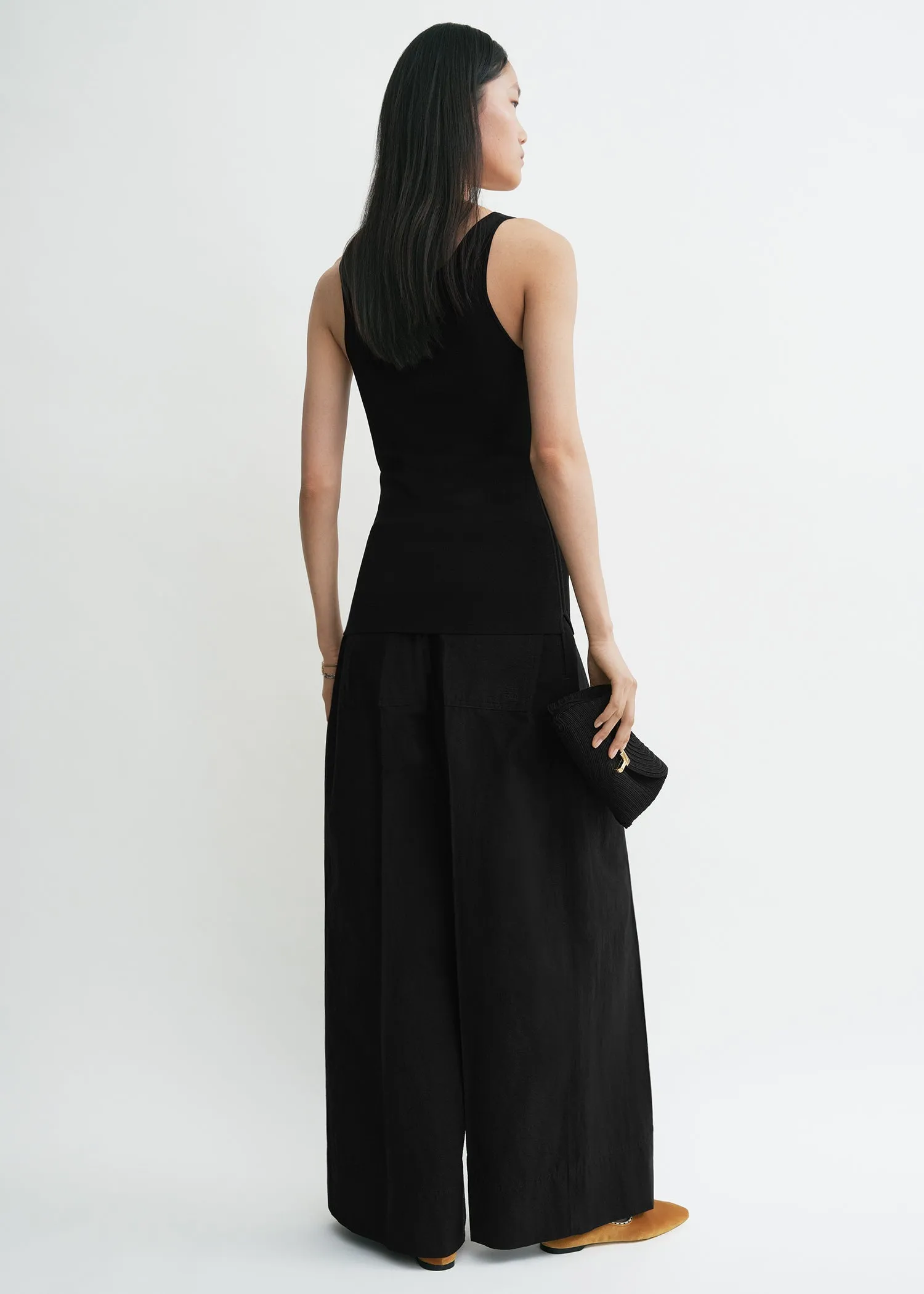 Wide summer trousers black sold by Toteme product image thumbnail 3