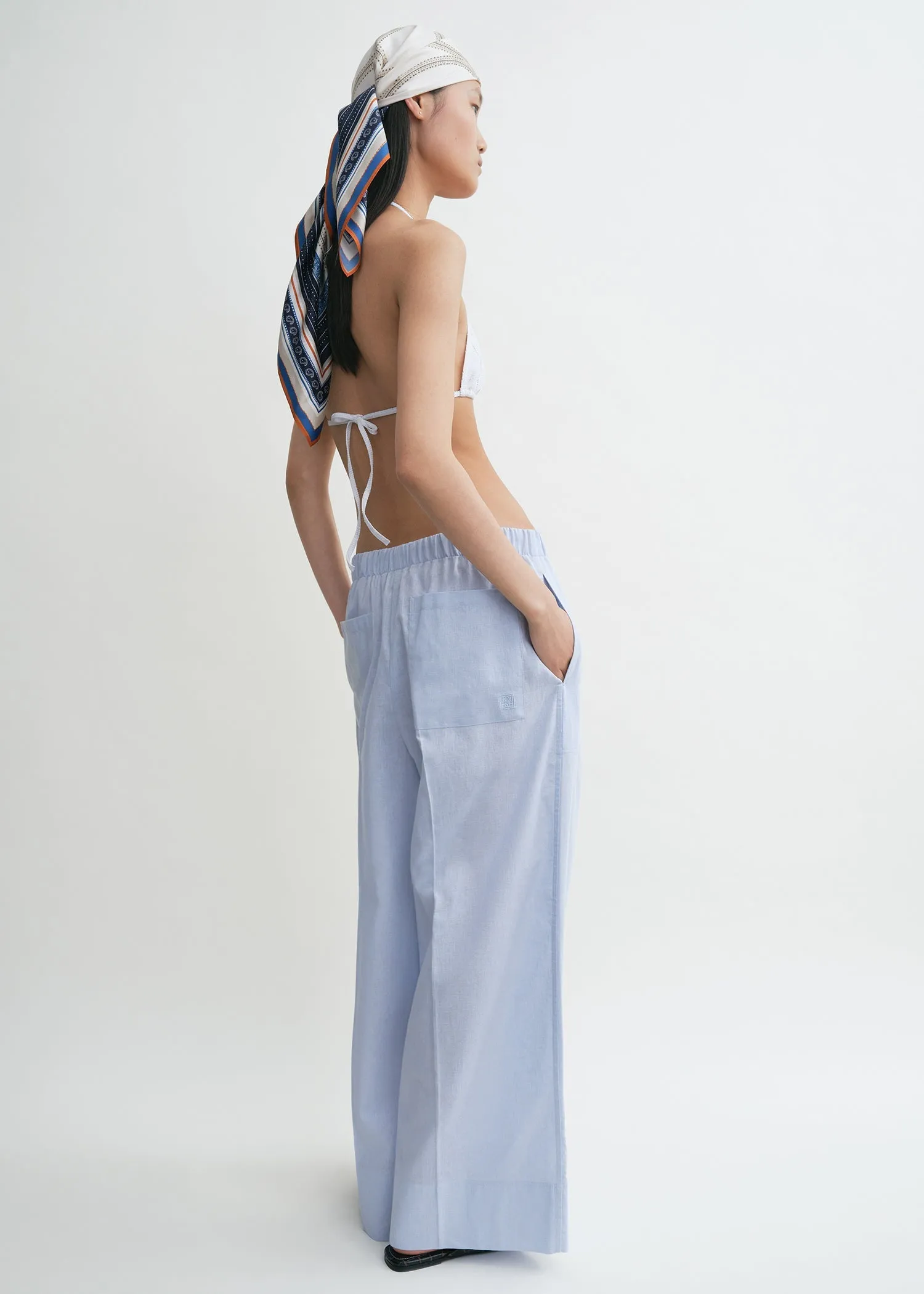 Wide summer trousers sky sold by Toteme product image thumbnail 2