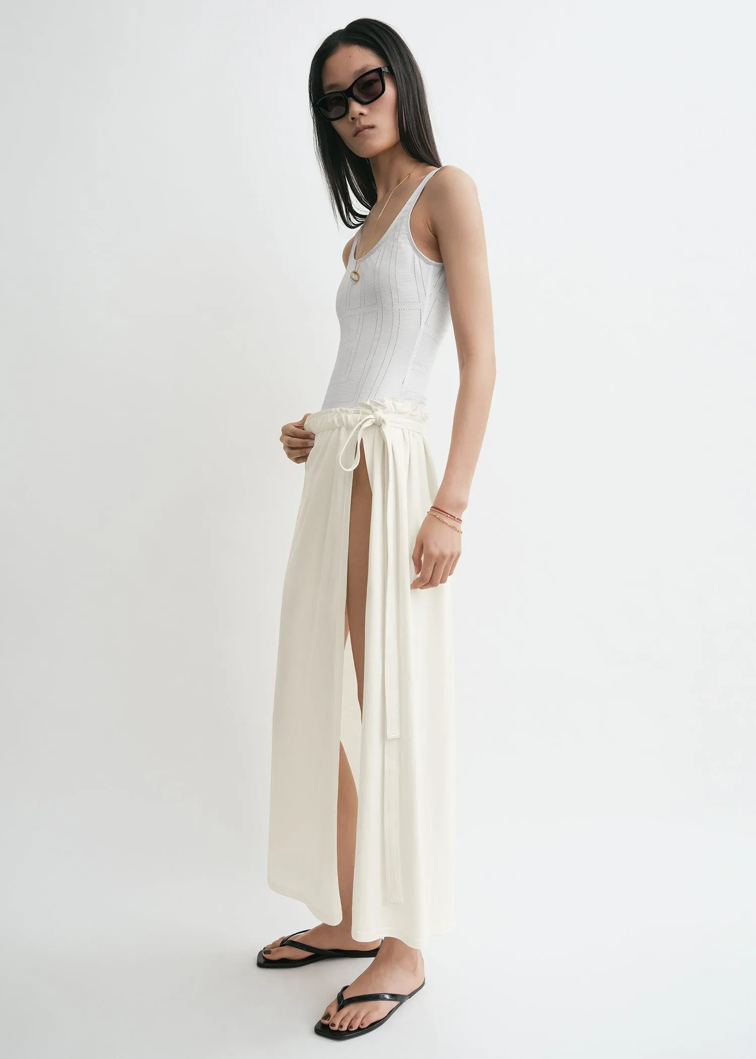 Wrap skirt off-white sold by Toteme product image thumbnail 2
