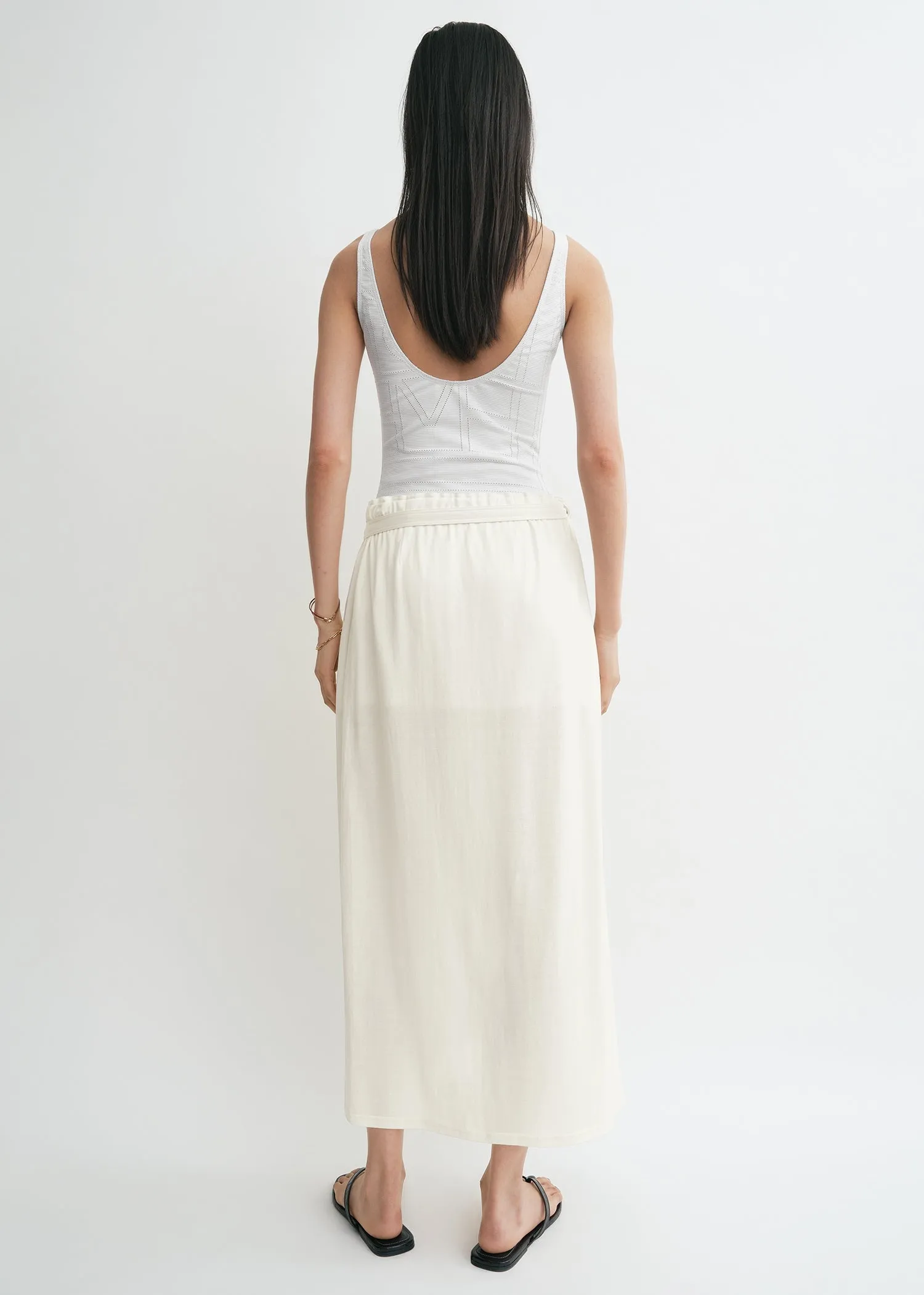 Wrap skirt off-white sold by Toteme product image thumbnail 3