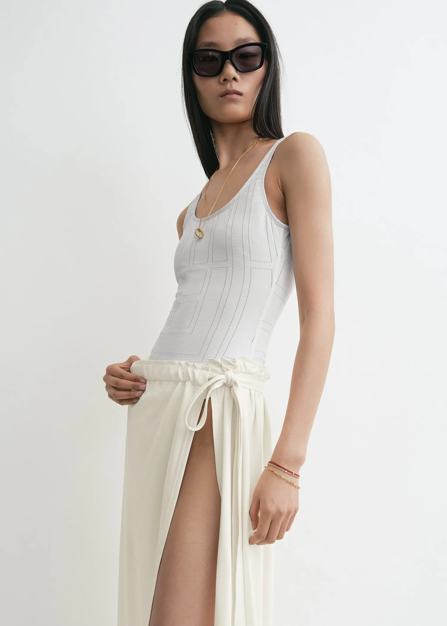 Wrap skirt off-white sold by Toteme product image thumbnail 4