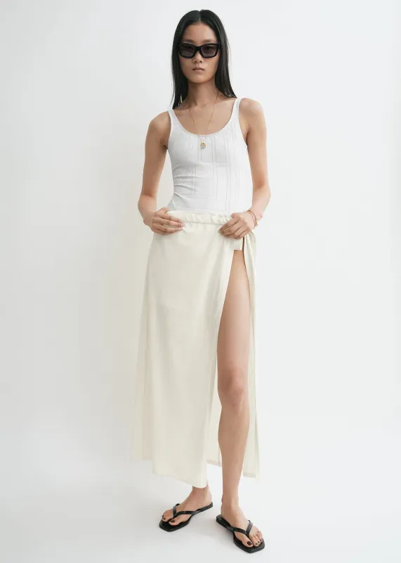 Wrap skirt off-white made by Toteme