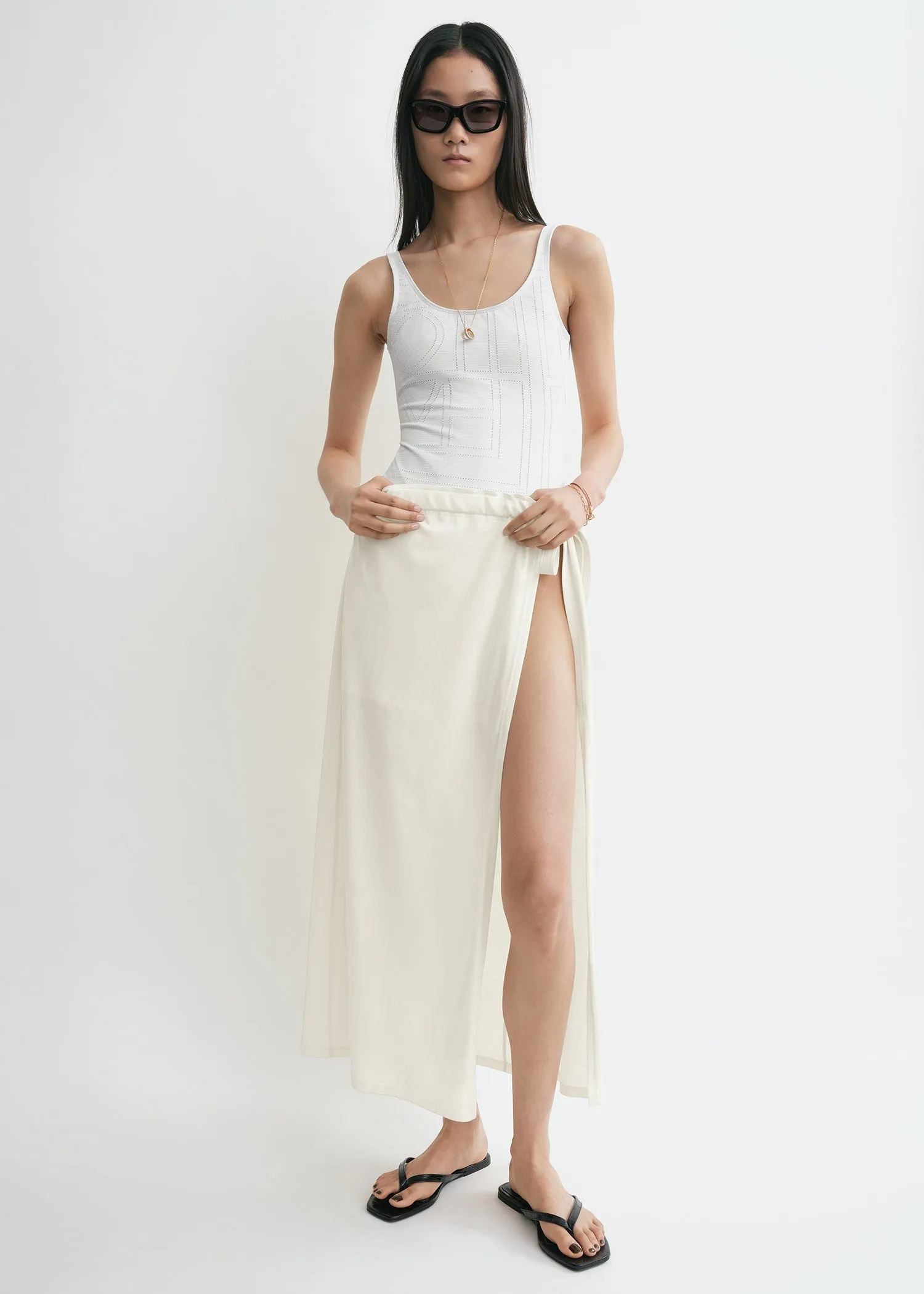 Wrap skirt off-white sold by Toteme