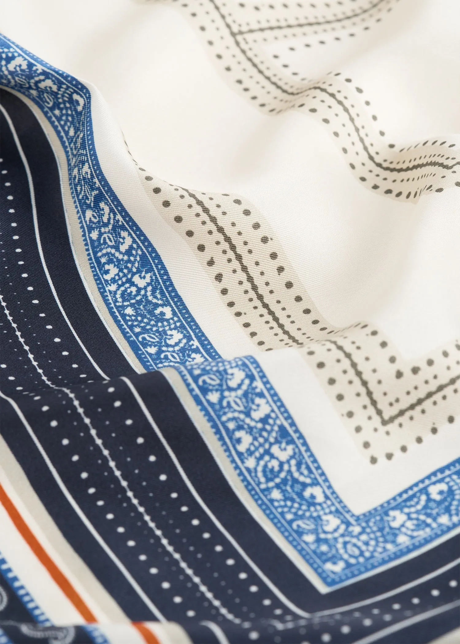 Collector scarf ecru/navy sold by Toteme product image thumbnail 5